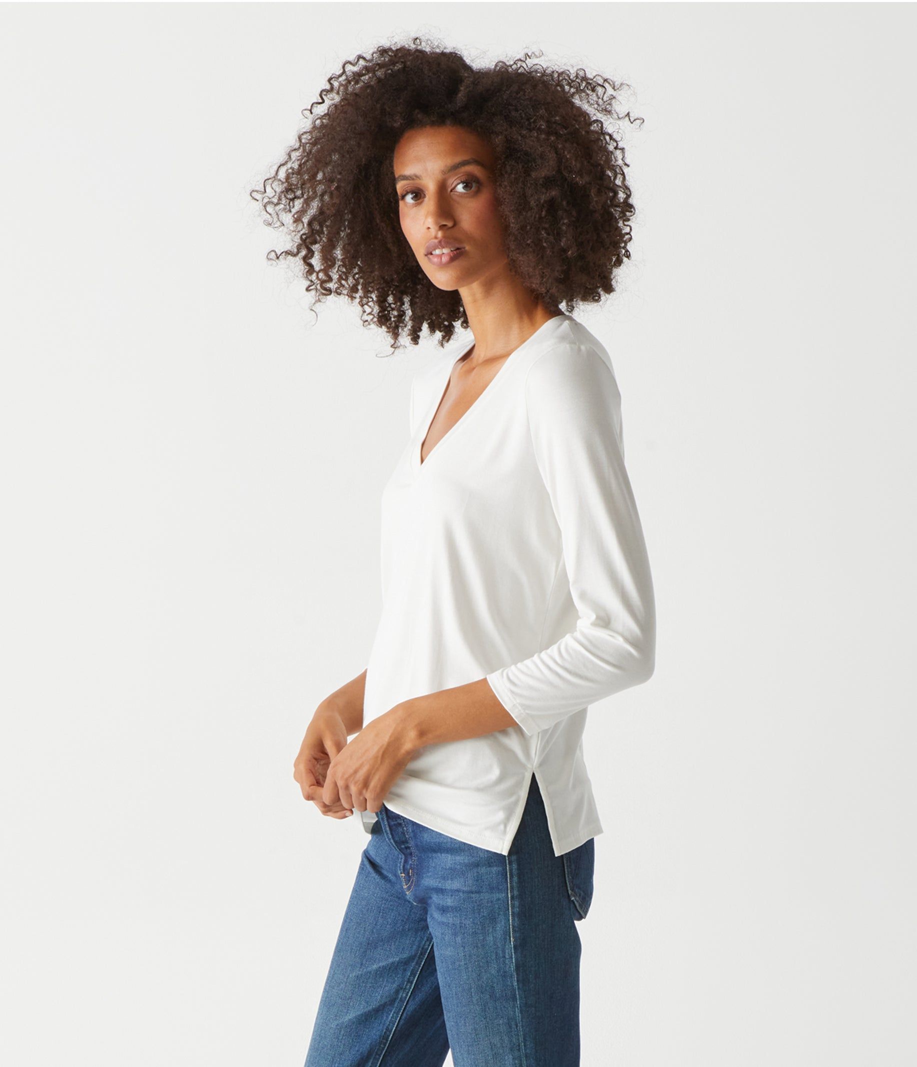 Sue V-Neck Tee sold by Michael Stars product image thumbnail 3