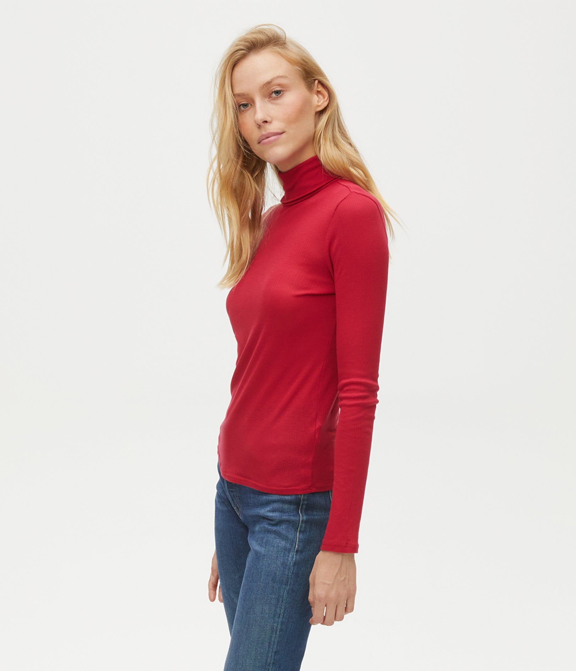 Alanis Ribbed Turtleneck Tee sold by Michael Stars product image thumbnail 11