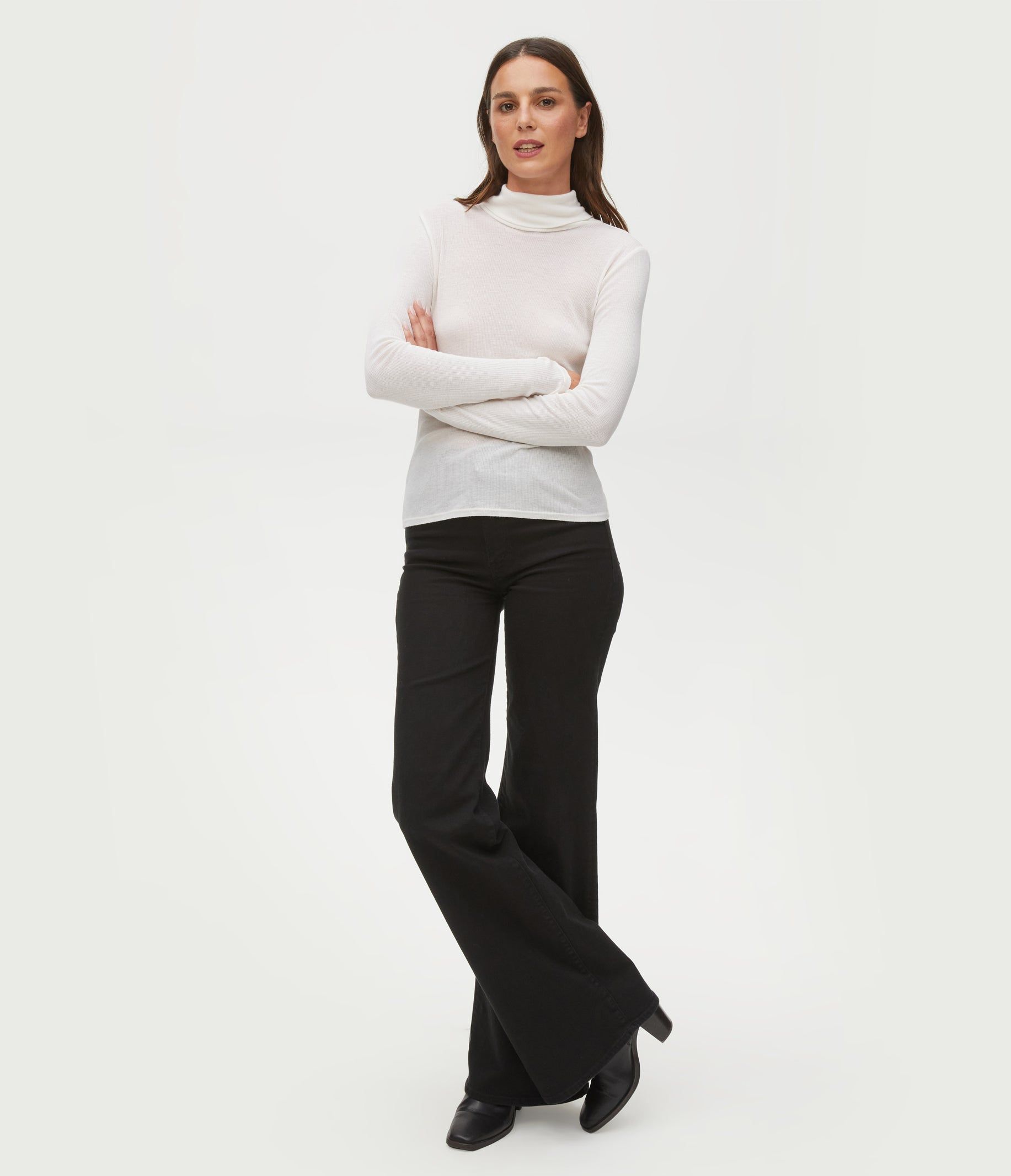 Alanis Ribbed Turtleneck Tee sold by Michael Stars product image thumbnail 6