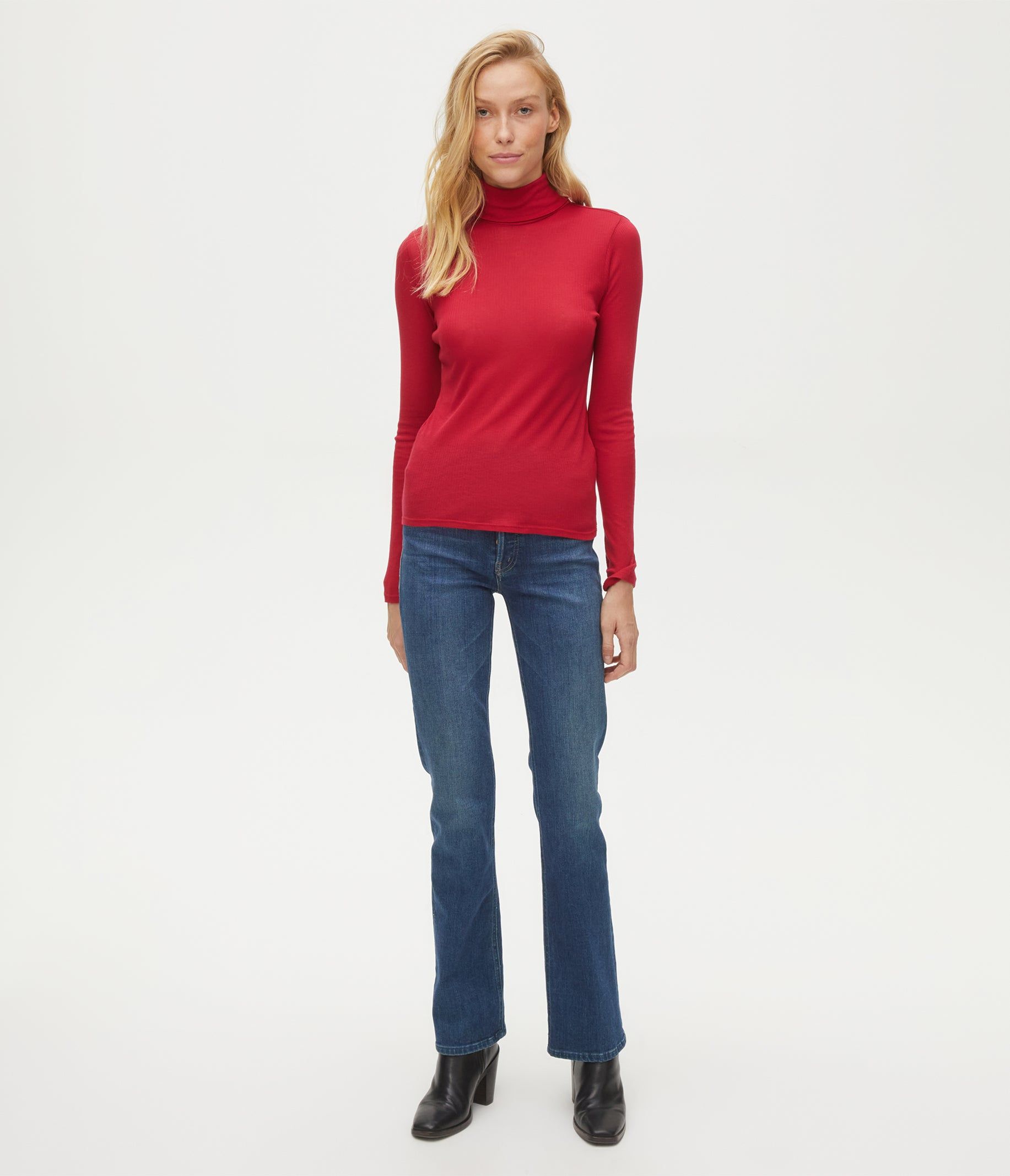 Alanis Ribbed Turtleneck Tee sold by Michael Stars product image thumbnail 10