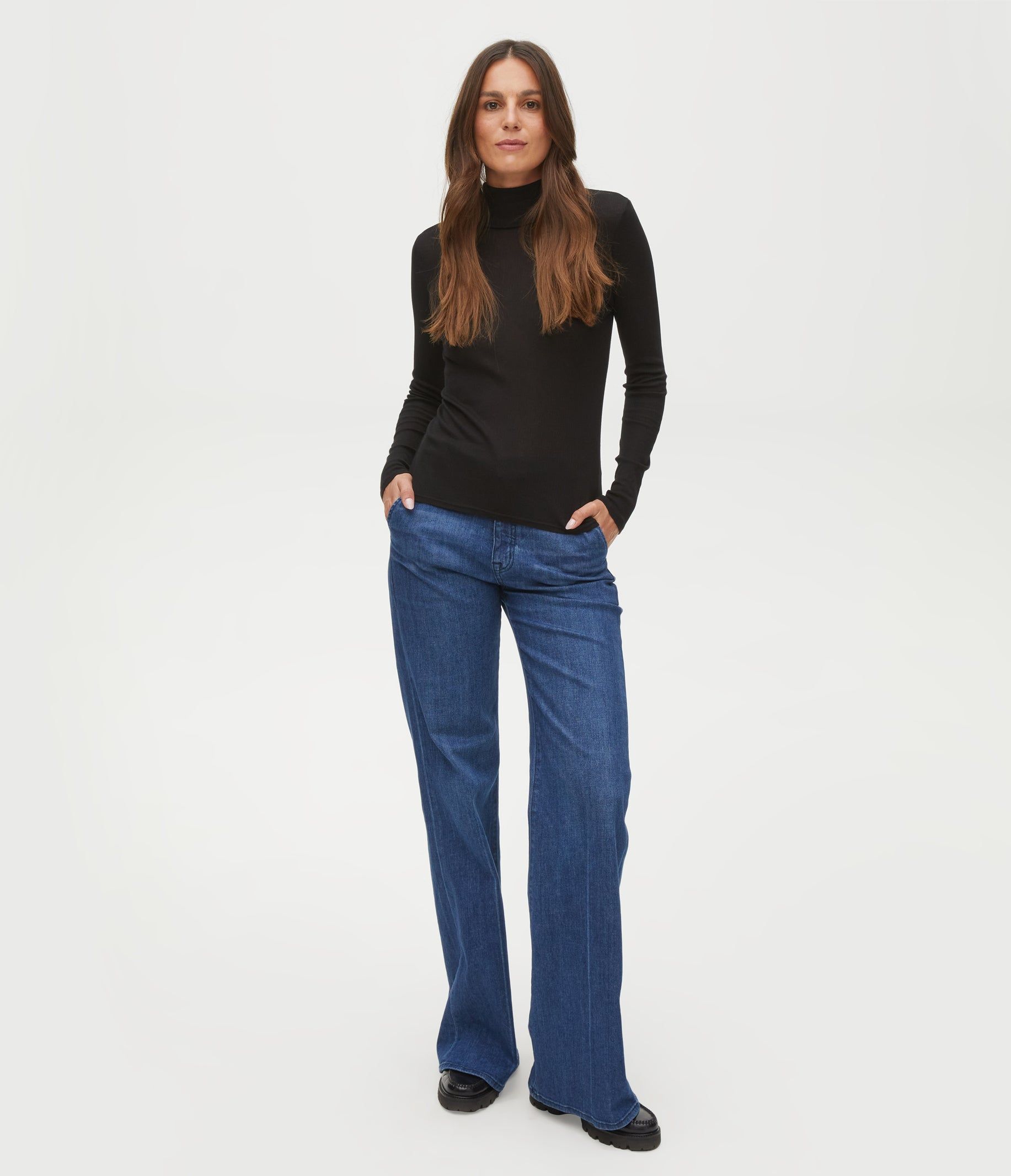 Alanis Ribbed Turtleneck Tee sold by Michael Stars product image thumbnail 26