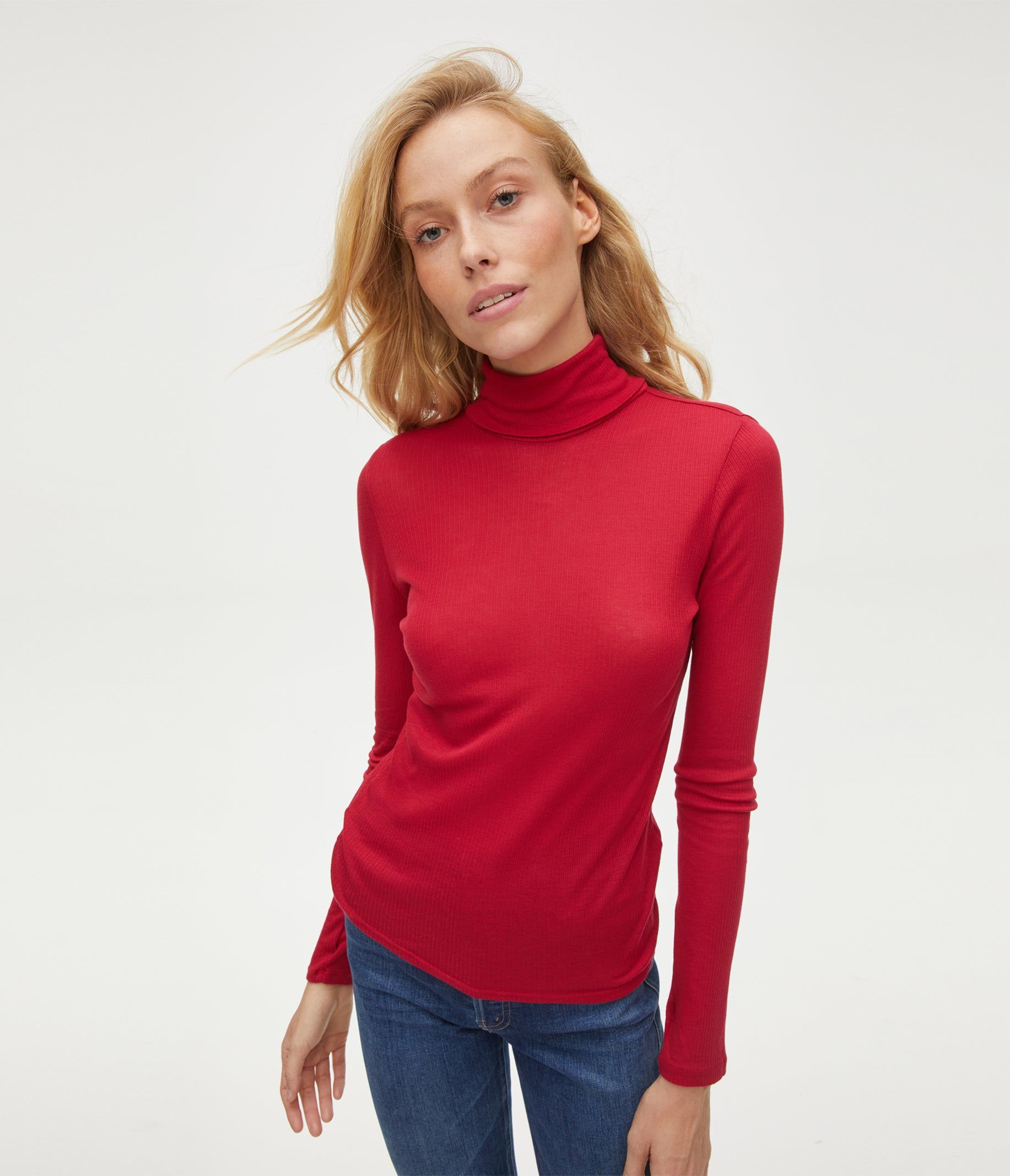 Alanis Ribbed Turtleneck Tee sold by Michael Stars product image thumbnail 9