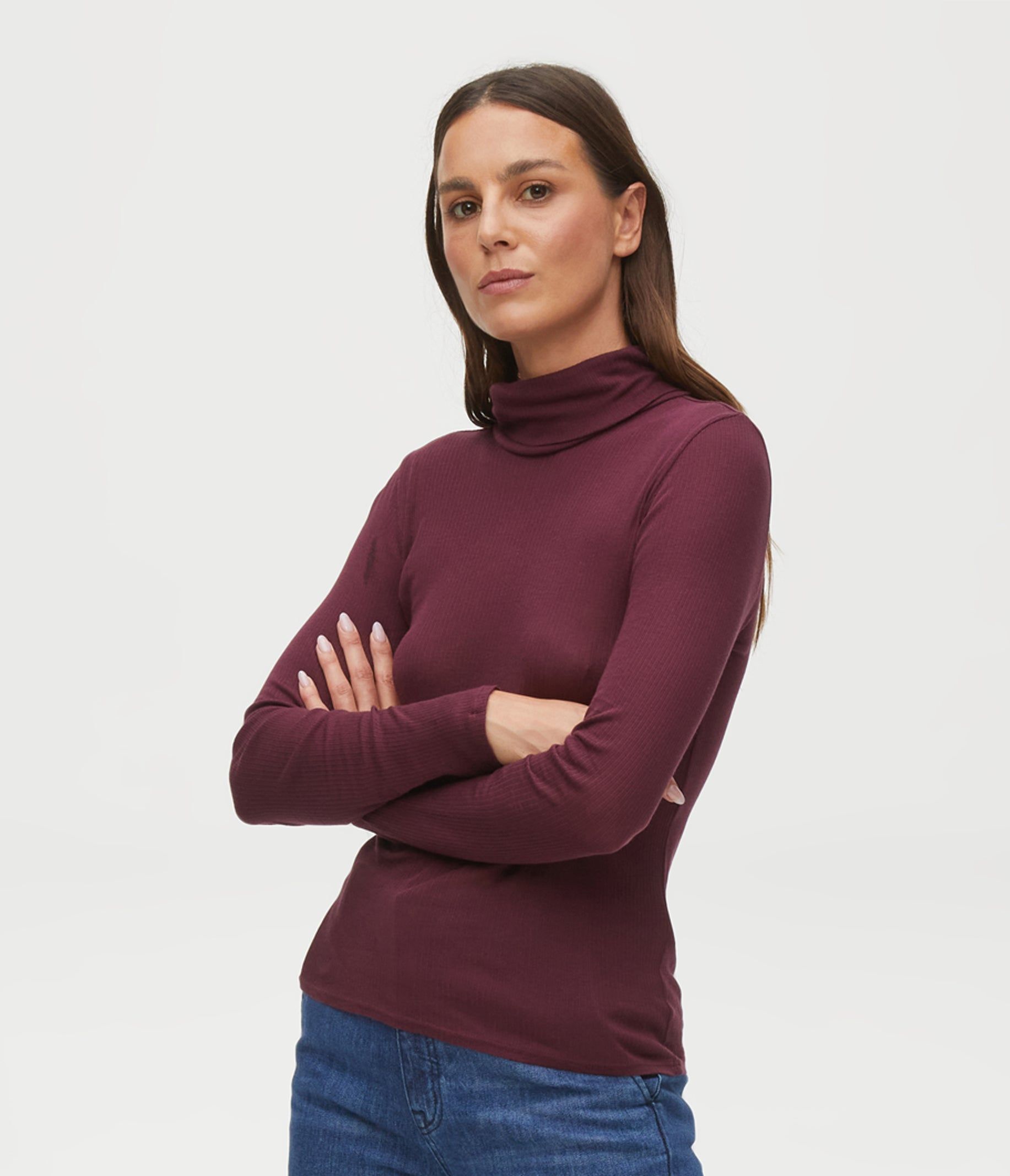 Alanis Ribbed Turtleneck Tee sold by Michael Stars product image thumbnail 15