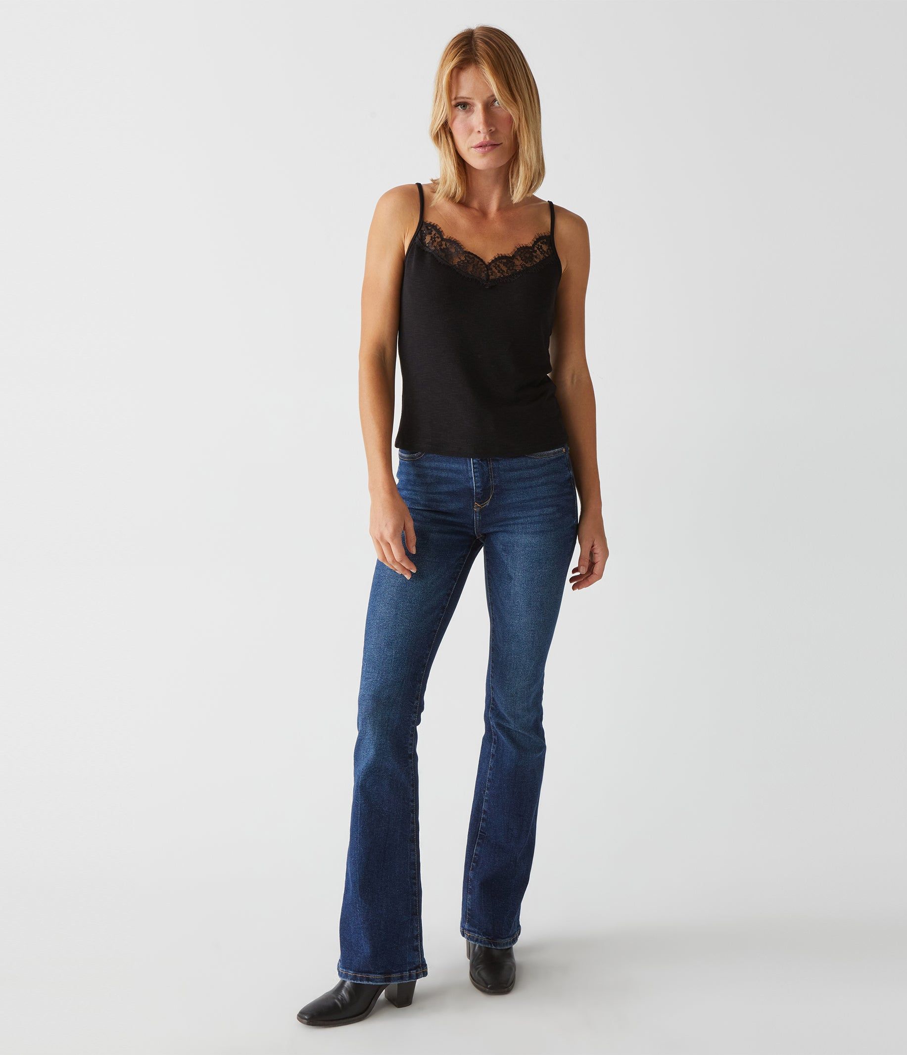 Raven Lace Trim Camisole sold by Michael Stars product image thumbnail 2