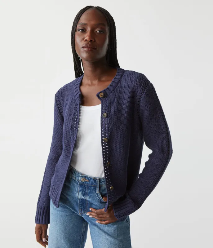 Adaline Button Front Cardigan sold by Michael Stars