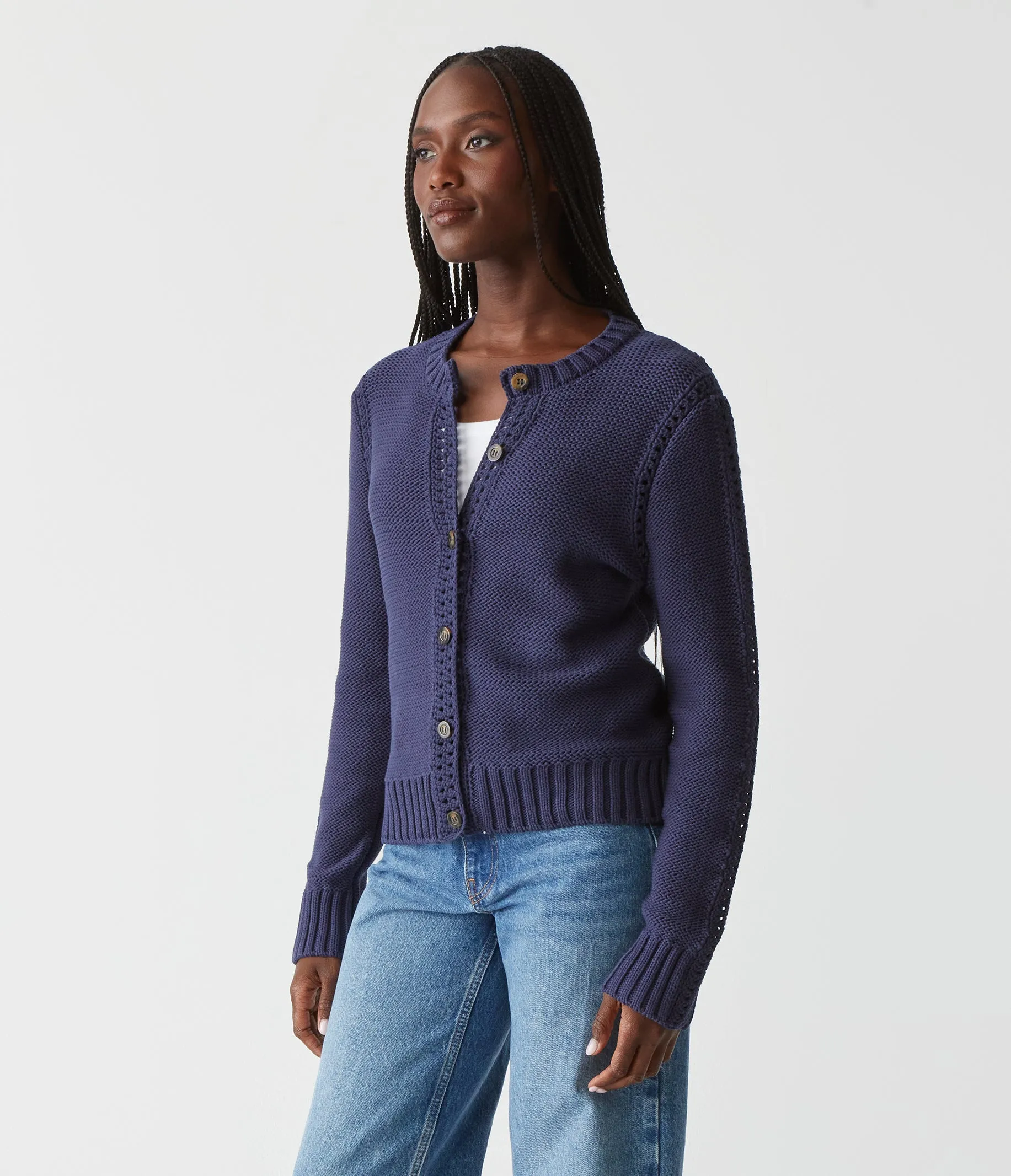 Adaline Button Front Cardigan sold by Michael Stars product image thumbnail 3