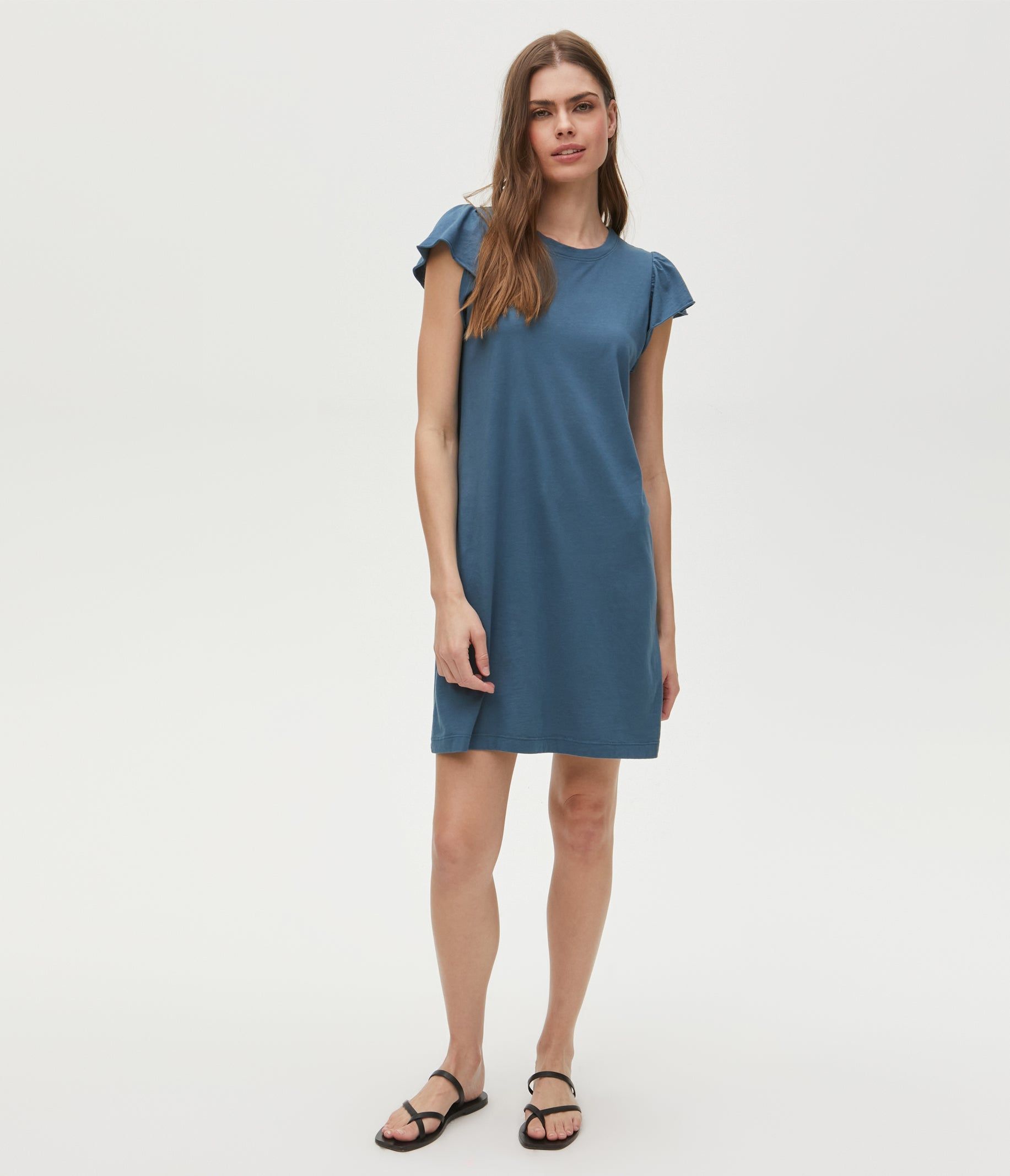 Dena Shirt Dress with Flutter Sleeves sold by Michael Stars product image thumbnail 10
