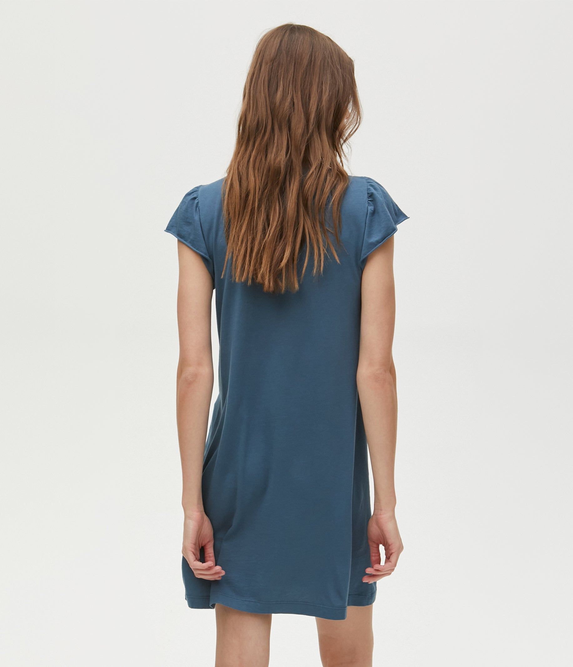 Dena Shirt Dress with Flutter Sleeves sold by Michael Stars product image thumbnail 12