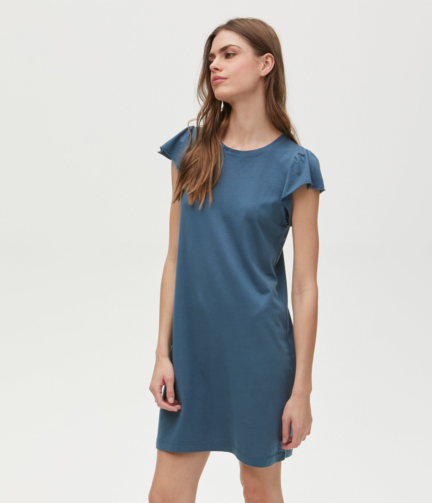 Dena Shirt Dress with Flutter Sleeves sold by Michael Stars product image thumbnail 11
