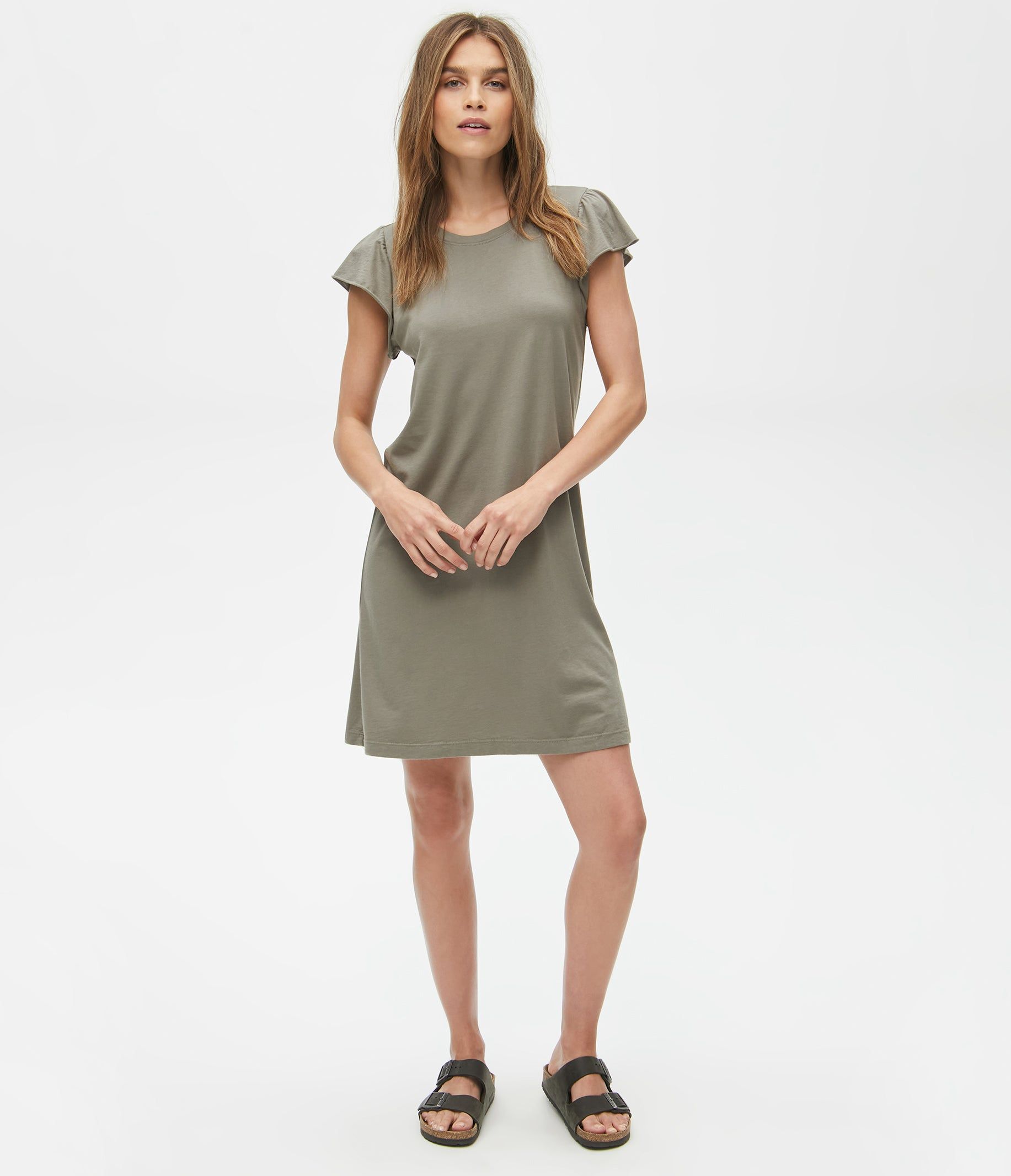 Dena Shirt Dress with Flutter Sleeves sold by Michael Stars product image thumbnail 21