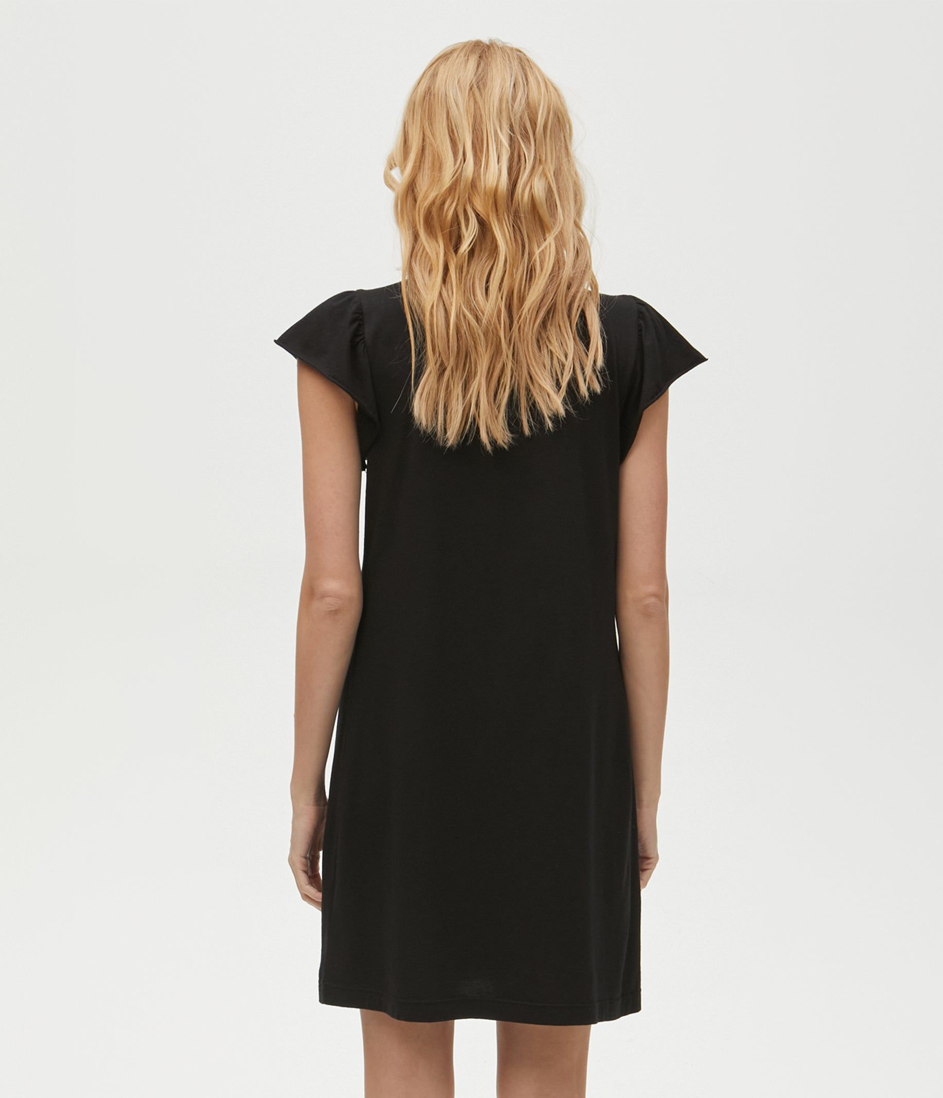 Dena Shirt Dress with Flutter Sleeves sold by Michael Stars product image thumbnail 4