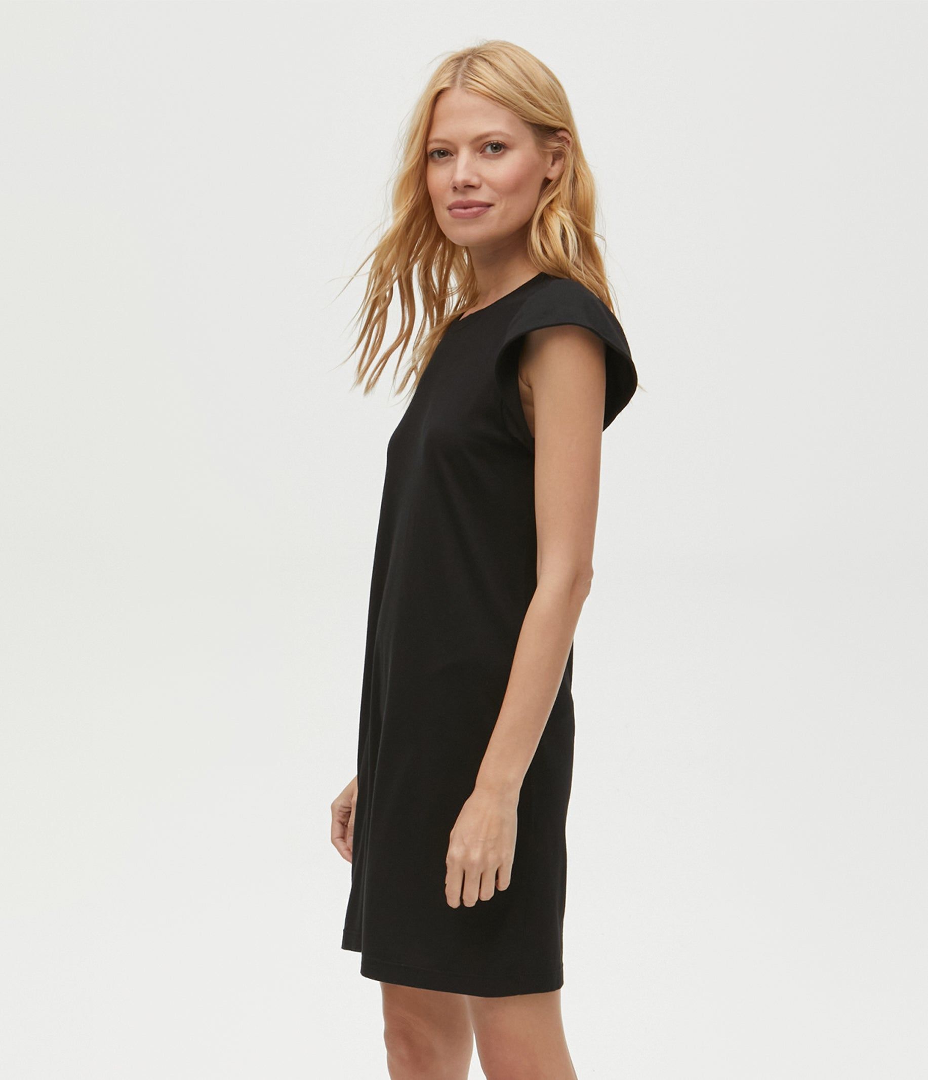 Dena Shirt Dress with Flutter Sleeves sold by Michael Stars product image thumbnail 3