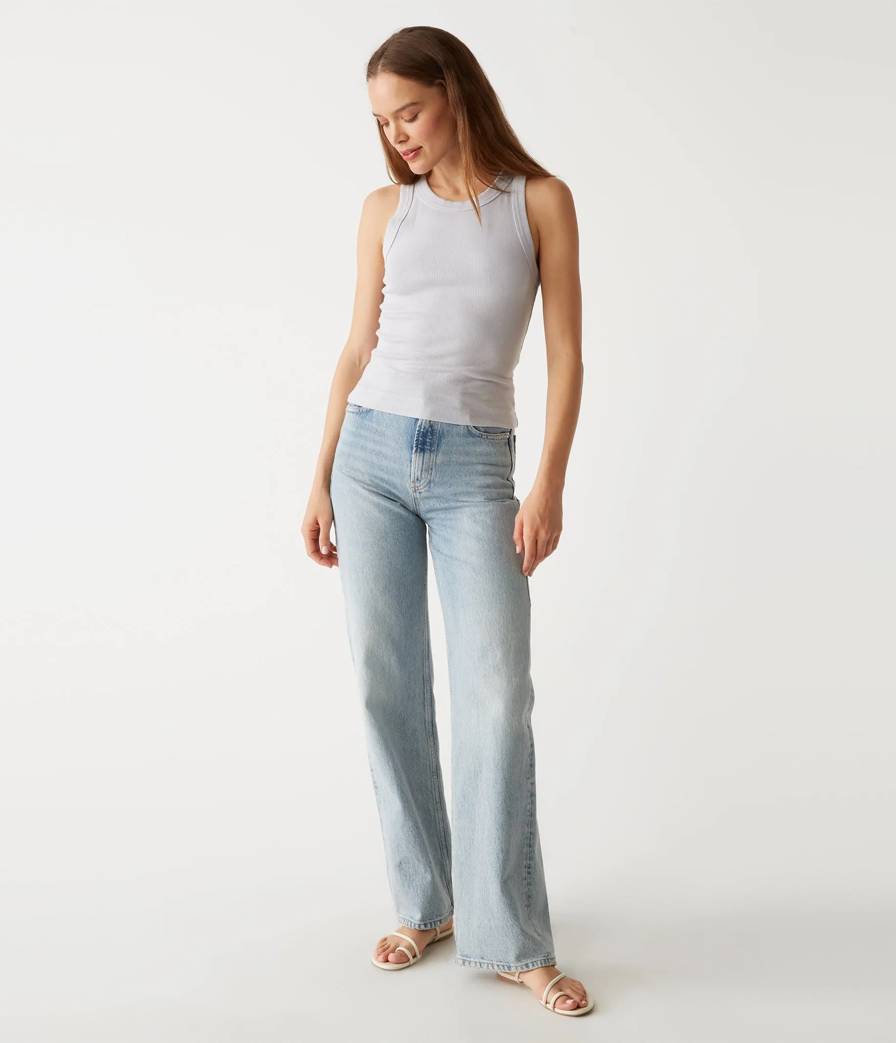 Gina Ribbed Crop Tank sold by Michael Stars product image thumbnail 2