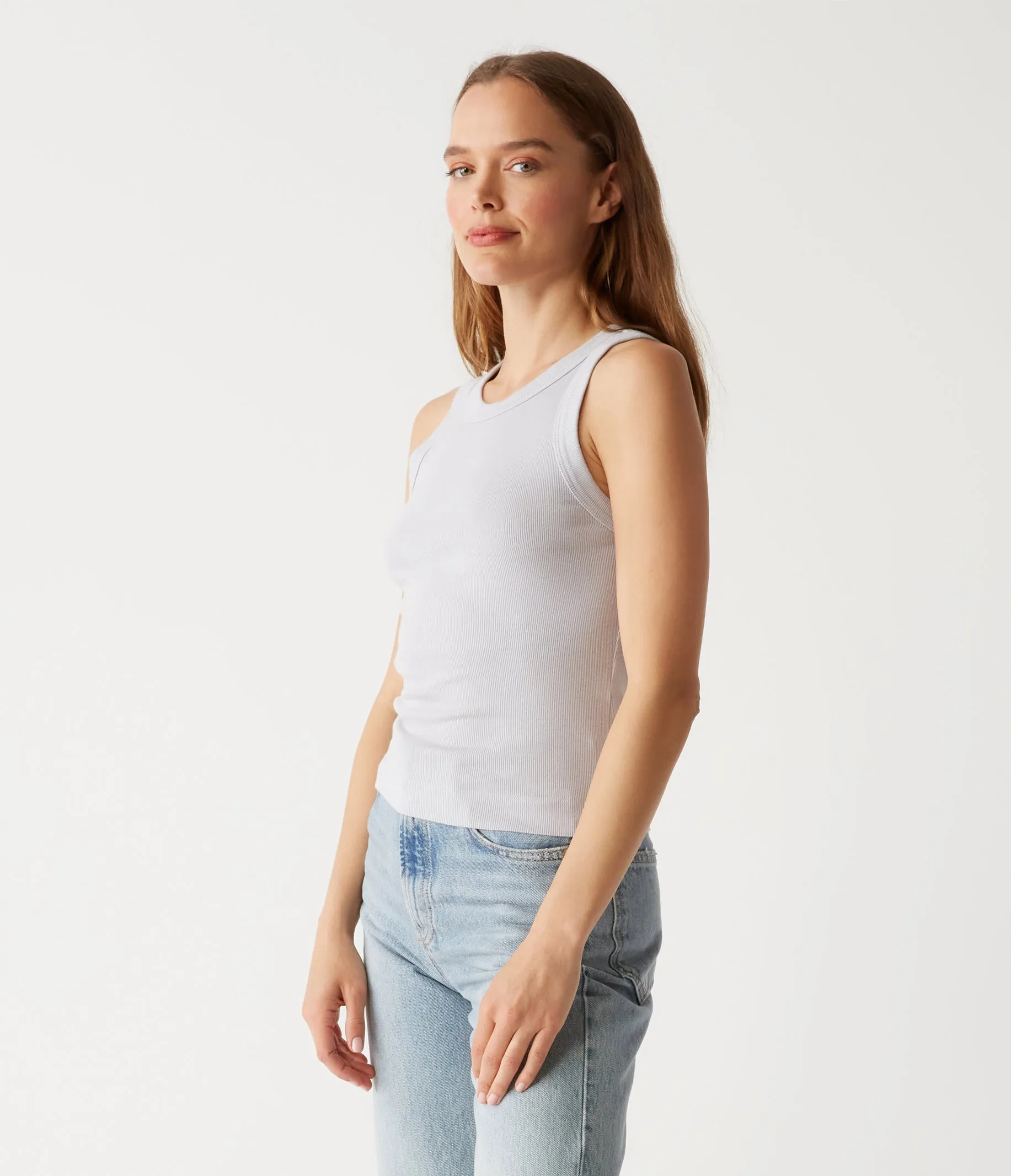 Gina Ribbed Crop Tank sold by Michael Stars product image thumbnail 3