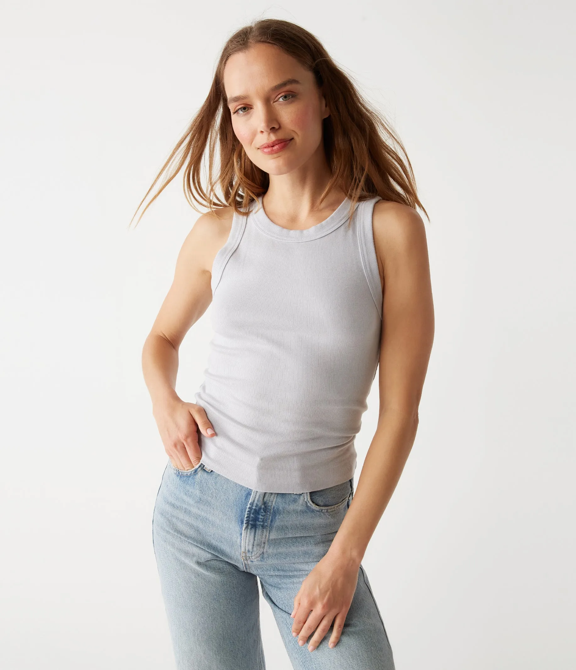 Gina Ribbed Crop Tank sold by Michael Stars