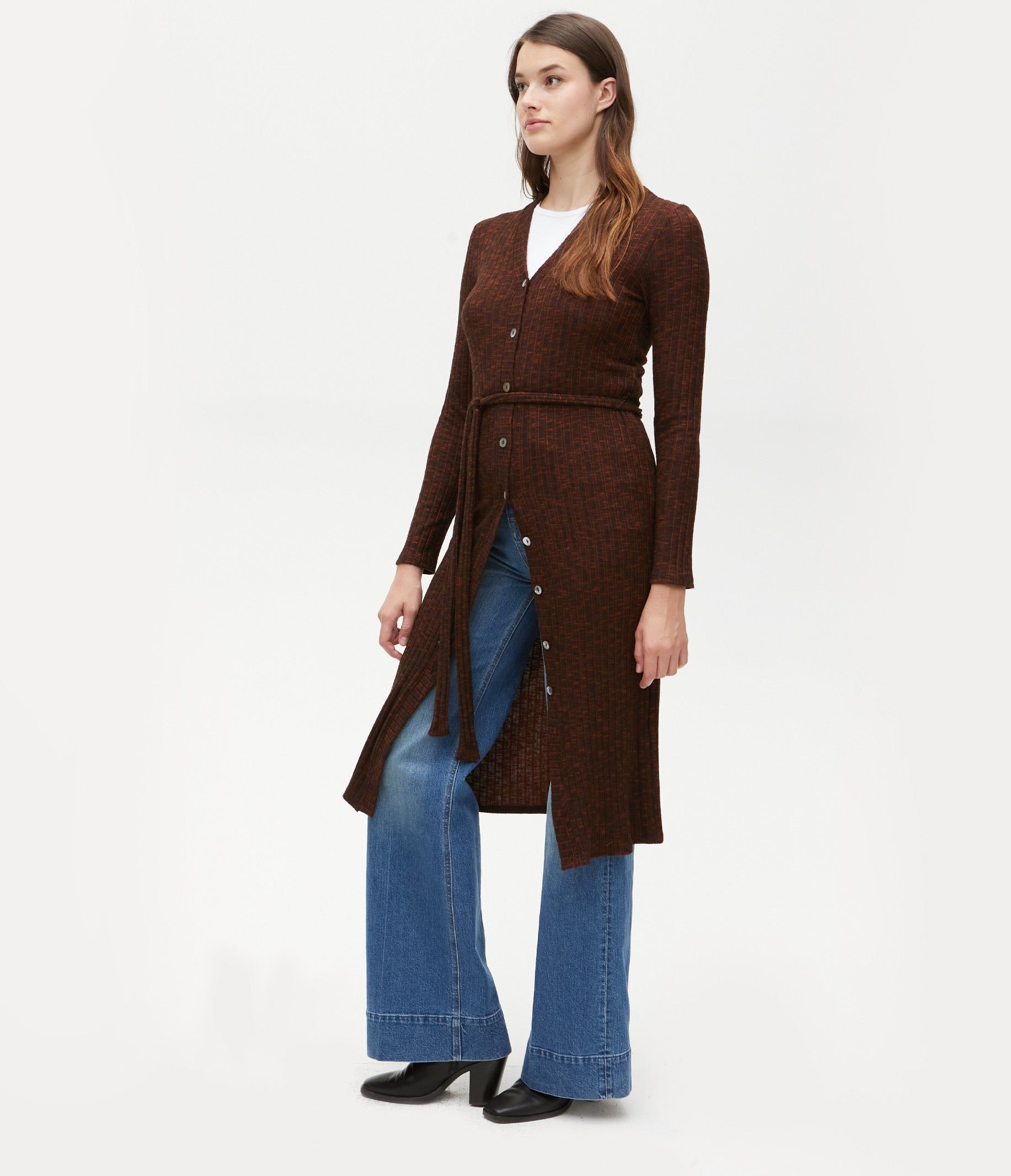 Isa Ribbed Cardigan sold by Michael Stars product image thumbnail 9