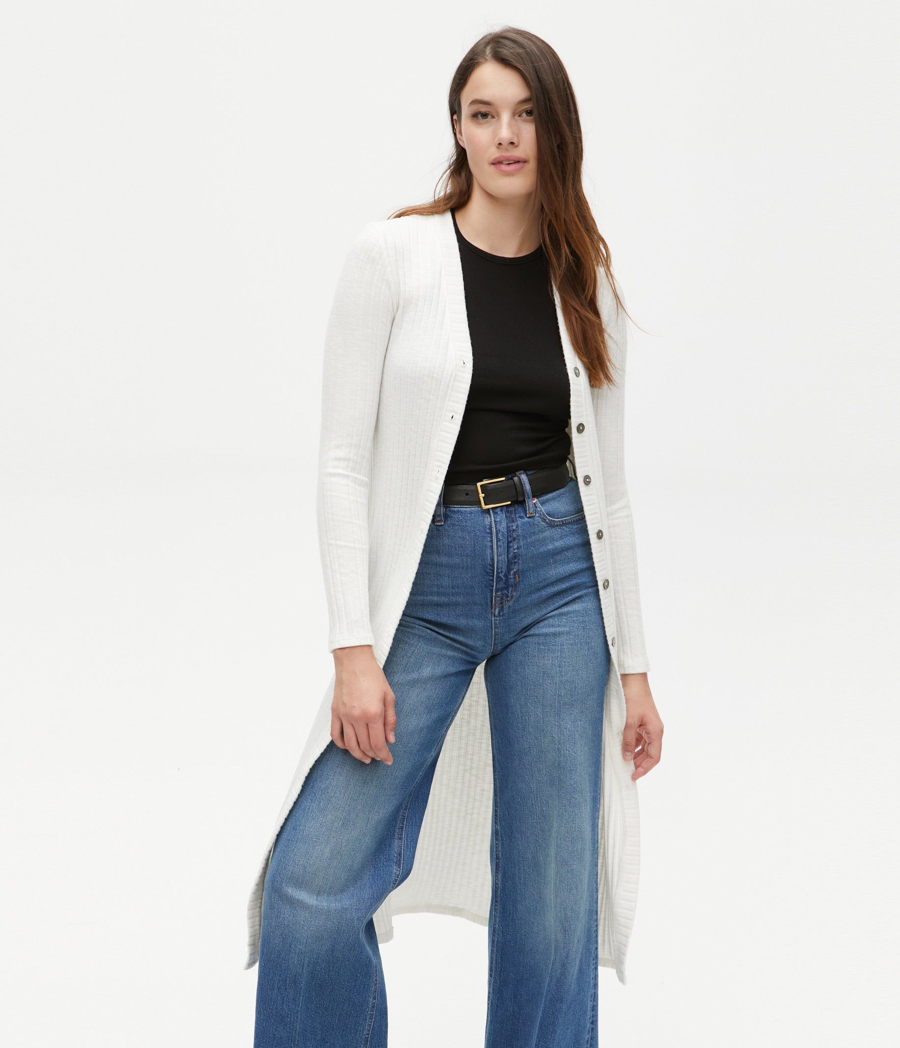 Isa Ribbed Cardigan sold by Michael Stars product image thumbnail 11