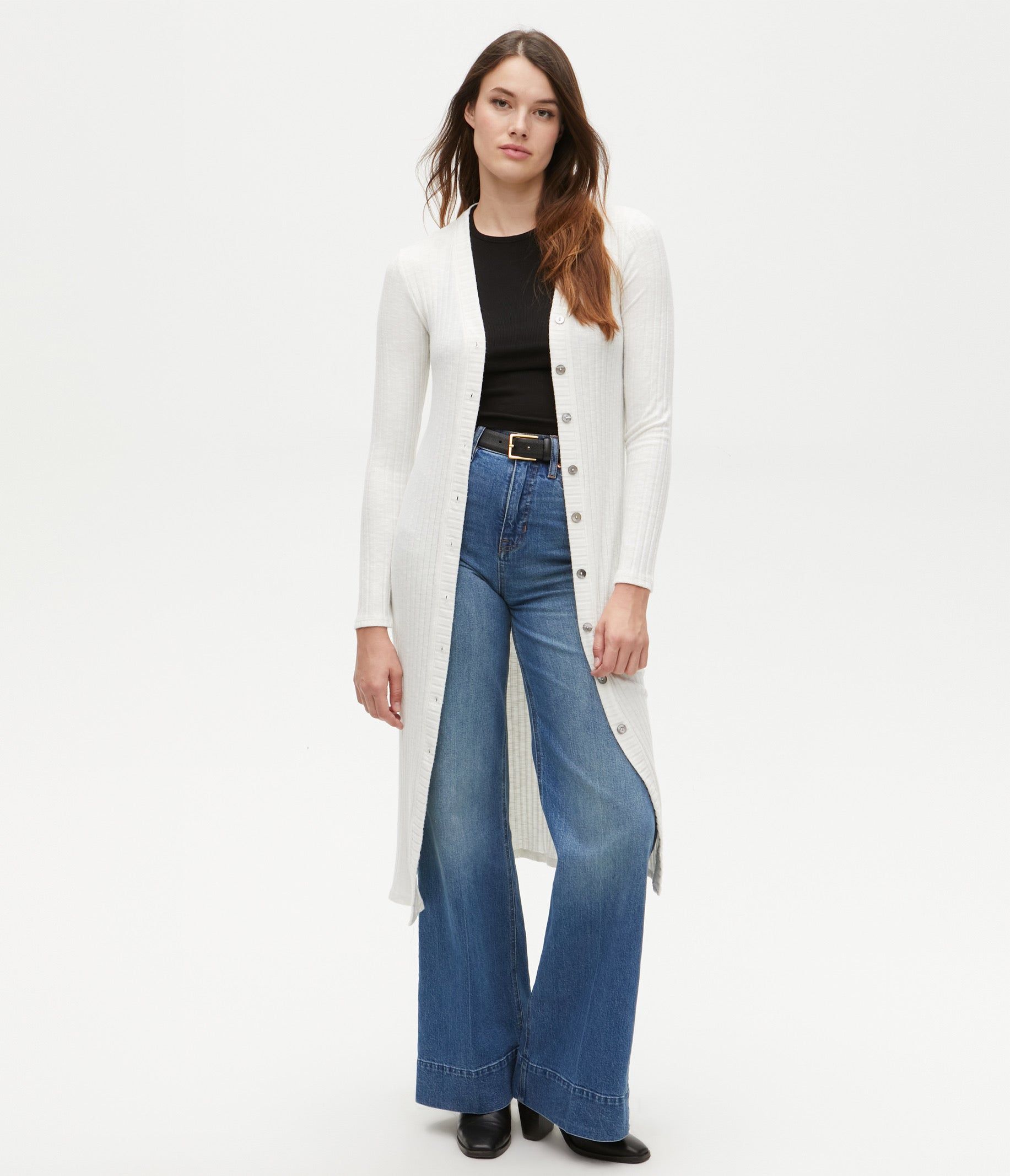 Isa Ribbed Cardigan sold by Michael Stars product image thumbnail 12