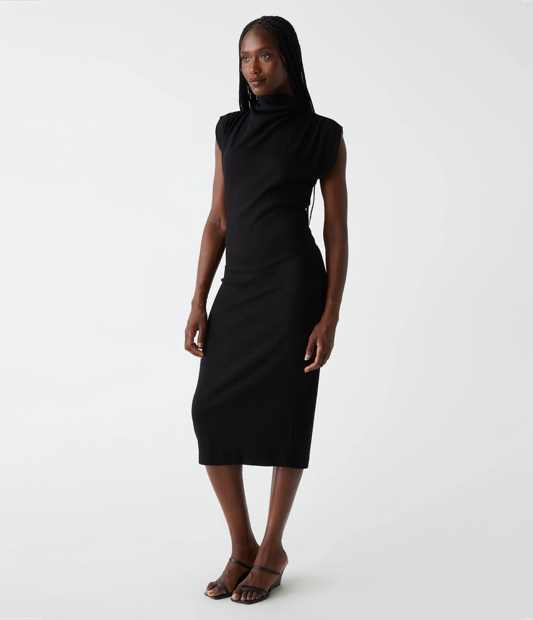 Iolanda Power Shoulder Dress sold by Michael Stars product image thumbnail 3