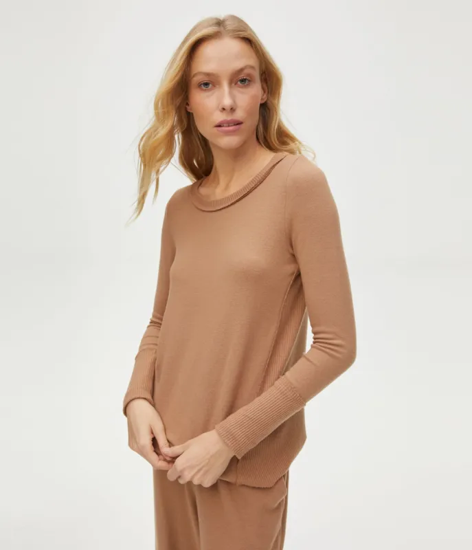 Melanie Top with Rib Contrast sold by Michael Stars