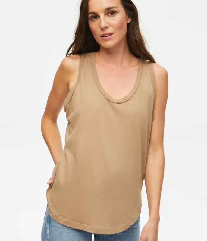 Tori Scoop Neck Tank made by Michael Stars