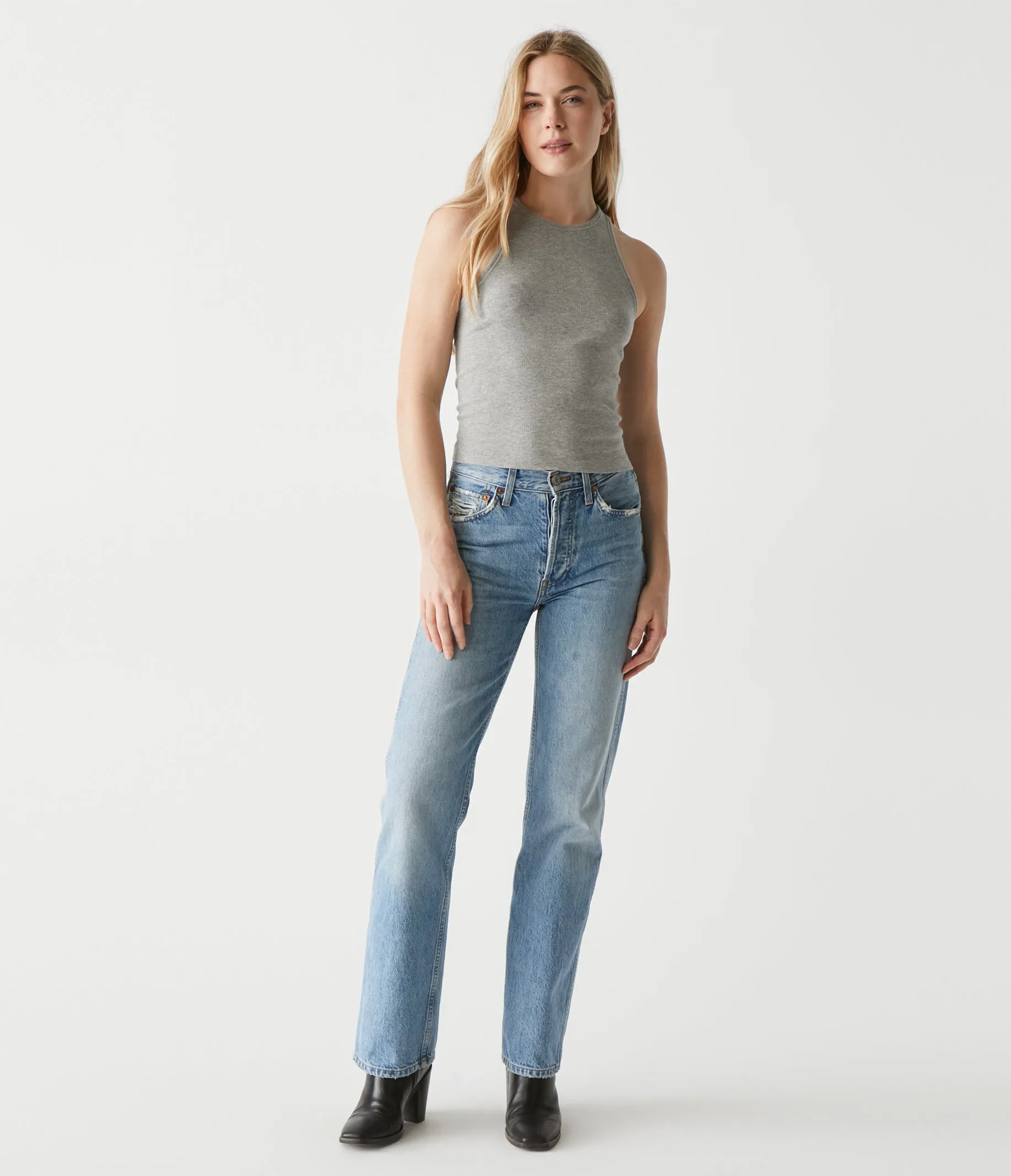 Pina Ribbed Halter Tank sold by Michael Stars product image thumbnail 2