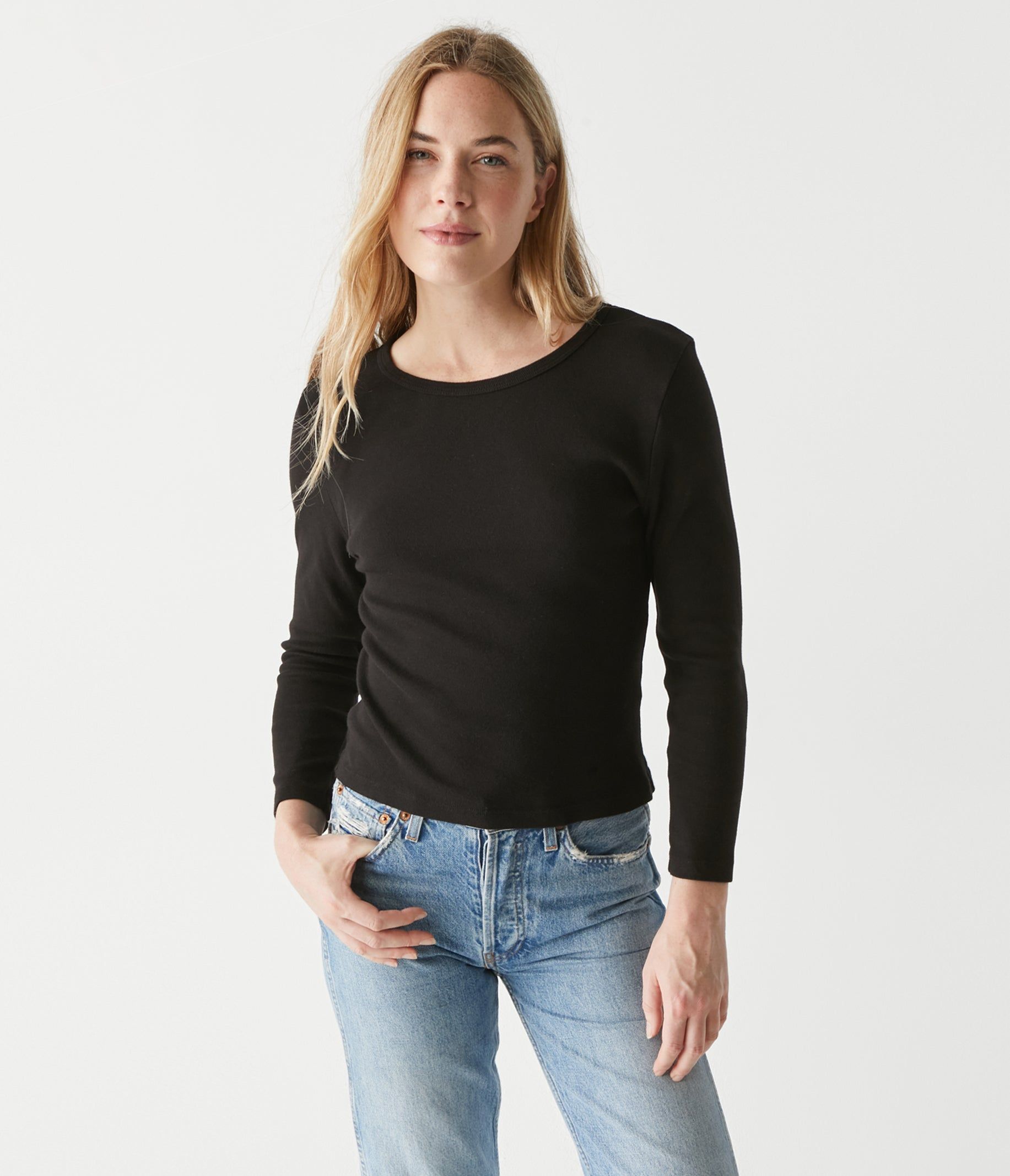 Emma Cropped Tee sold by Michael Stars