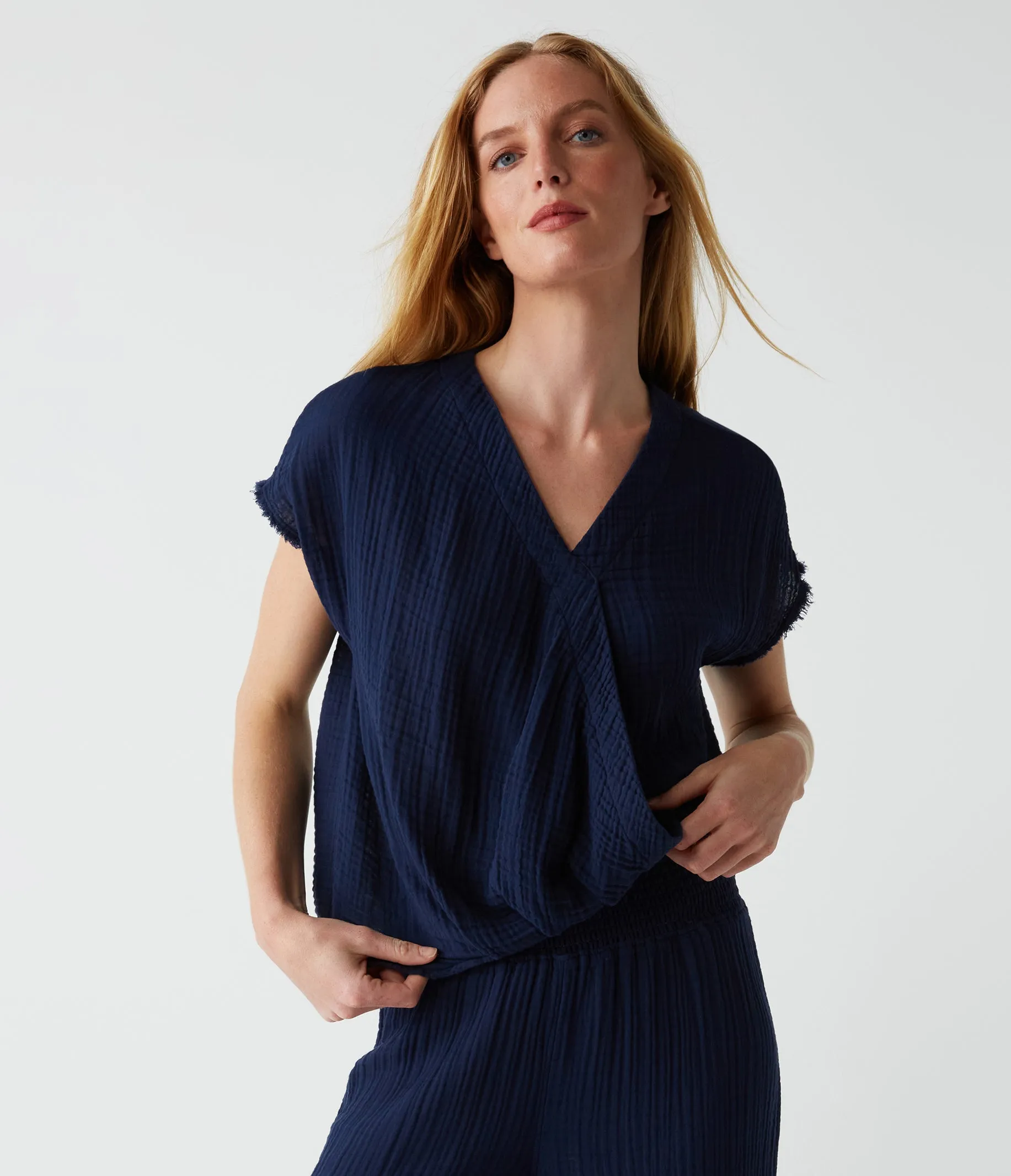 Evie Gauze Surplice Top sold by Michael Stars product image thumbnail 5