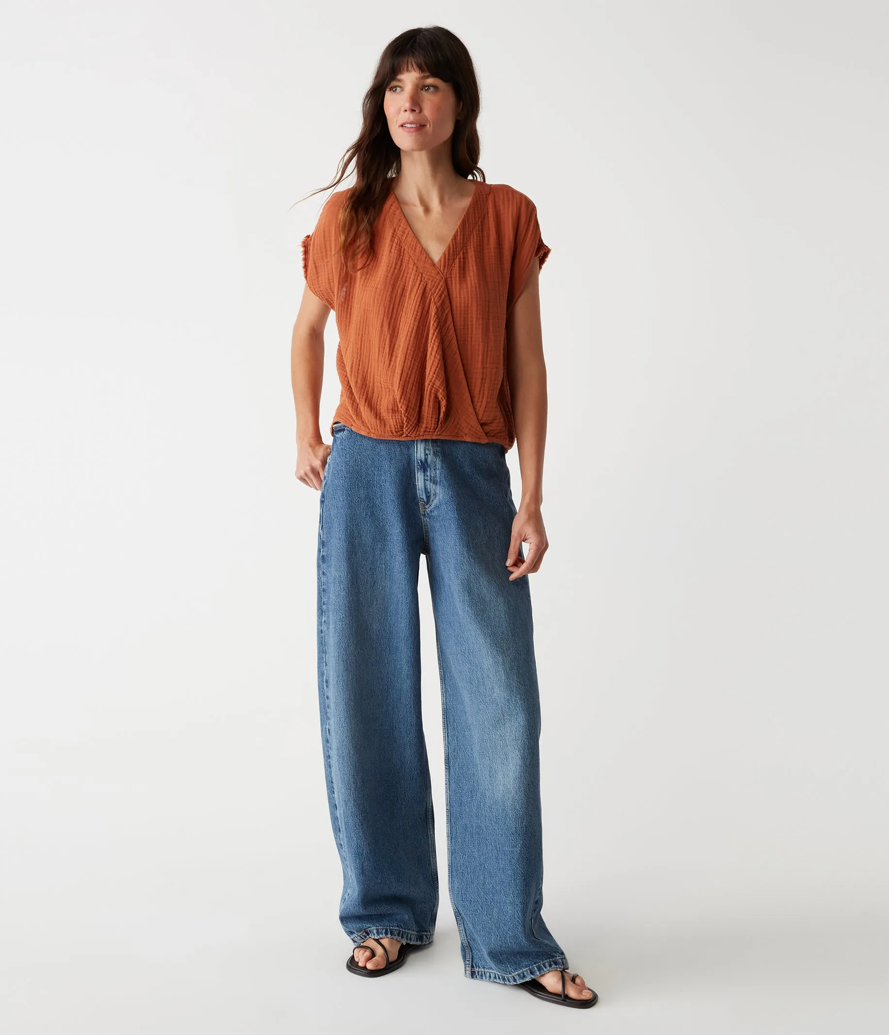 Evie Gauze Surplice Top sold by Michael Stars product image thumbnail 2