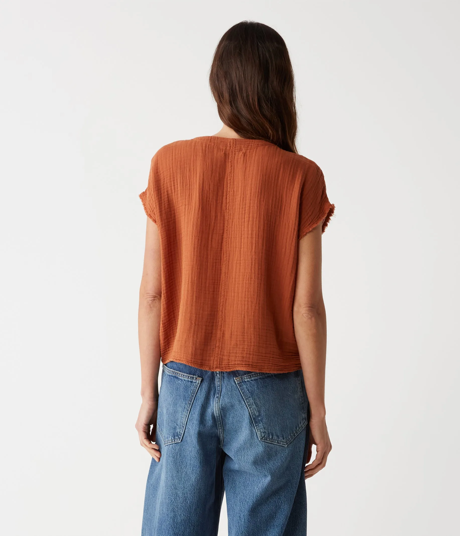 Evie Gauze Surplice Top sold by Michael Stars product image thumbnail 4