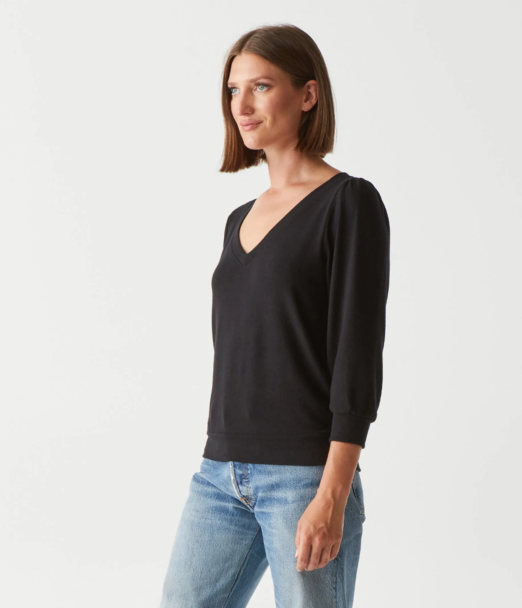 Gabriella V-Neck Top sold by Michael Stars product image thumbnail 3