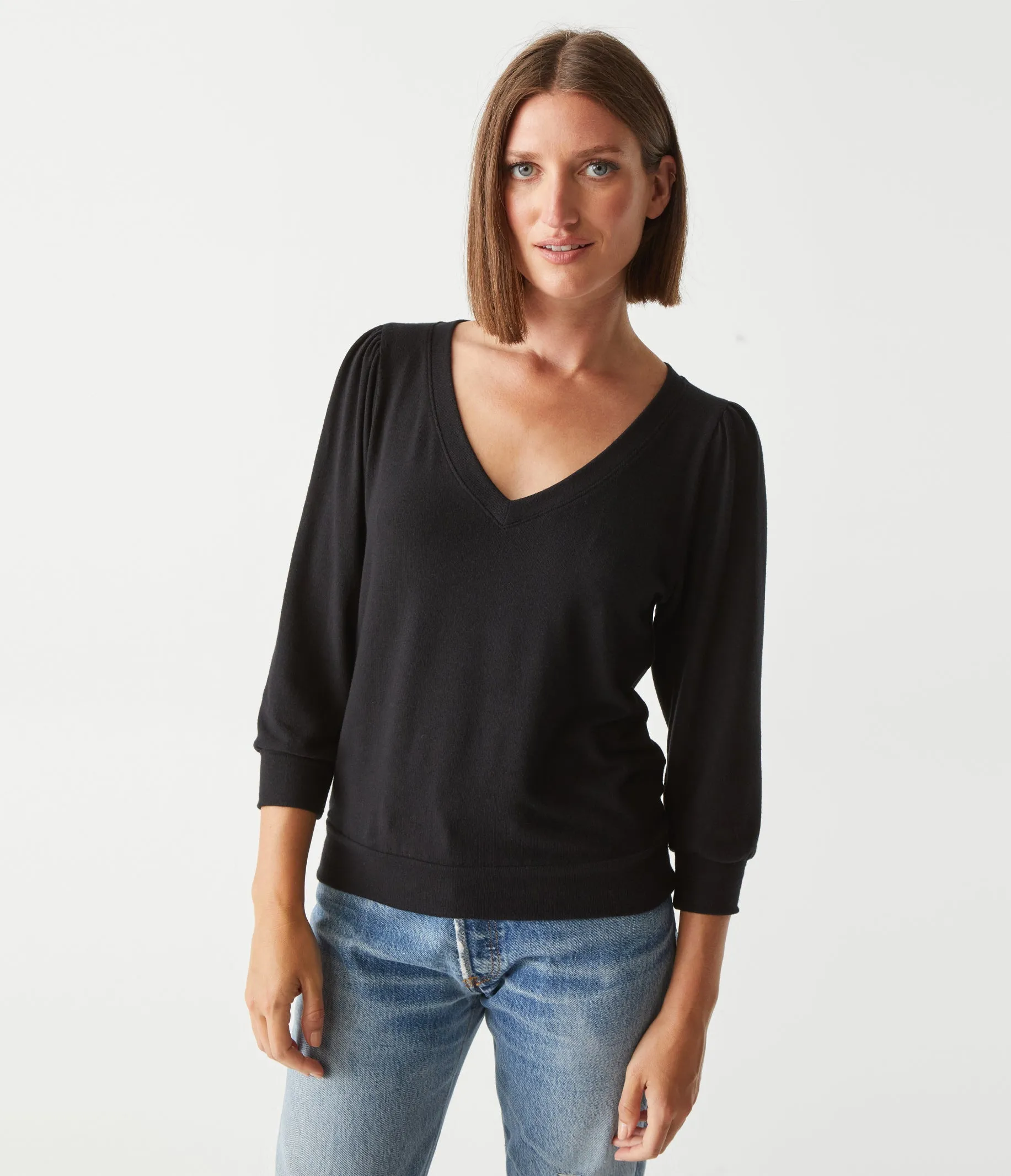 Gabriella V-Neck Top sold by Michael Stars