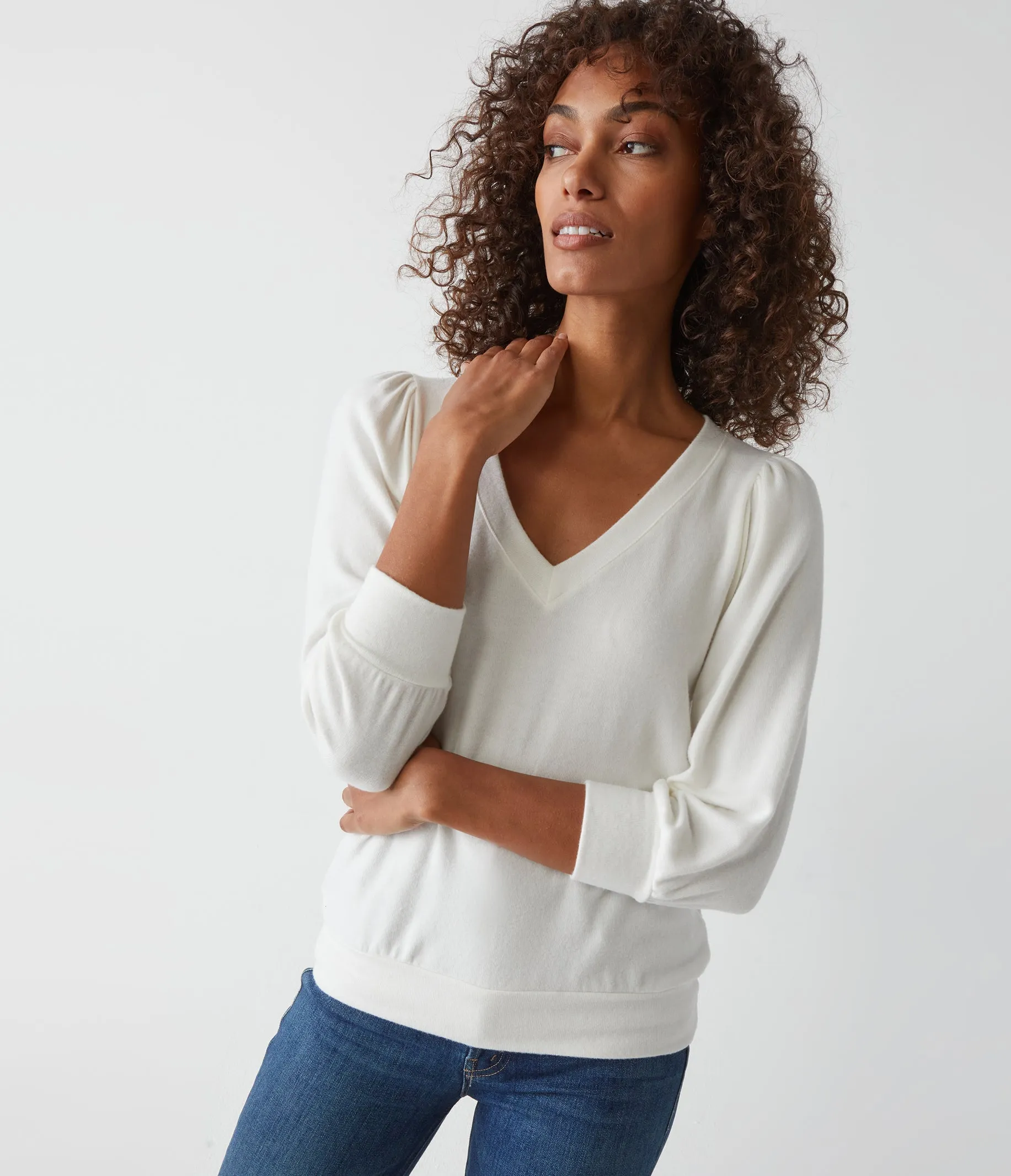 Gabriella V-Neck Top sold by Michael Stars product image thumbnail 5