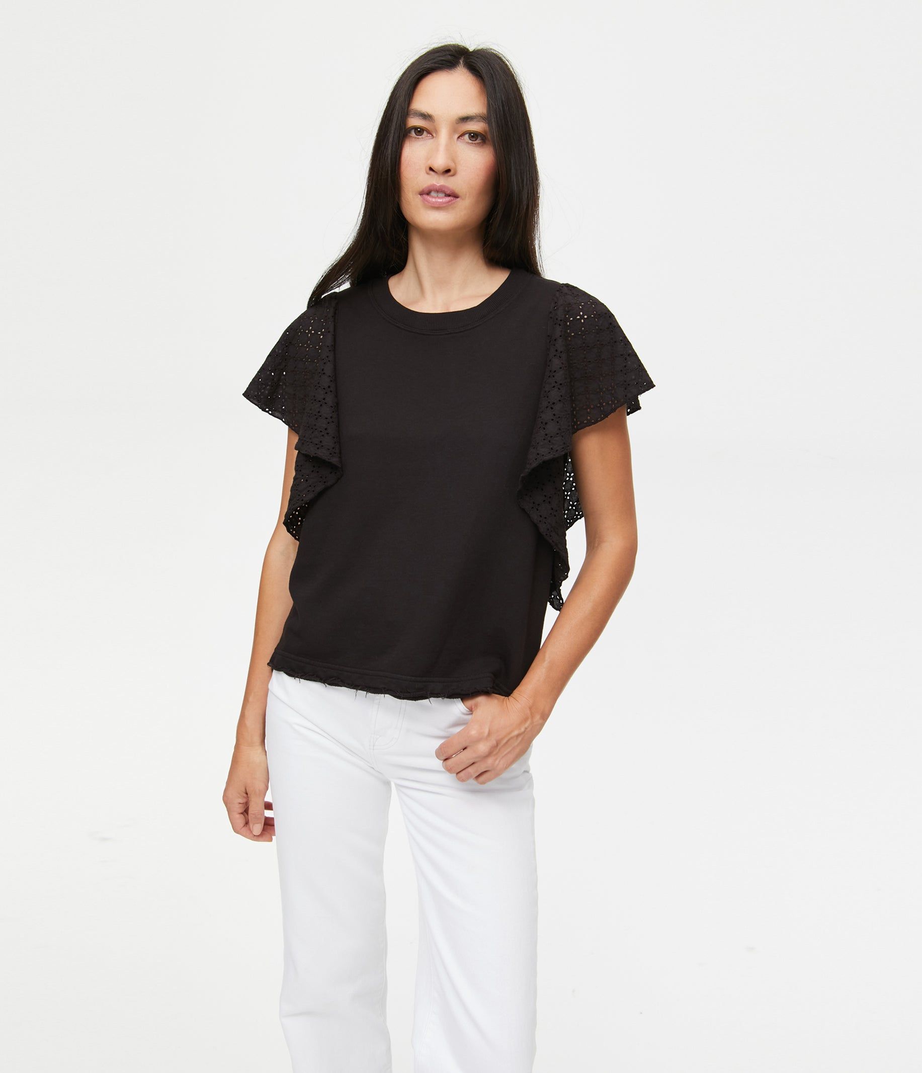 Aika Flutter Sleeve Pullover sold by Michael Stars product image thumbnail 5