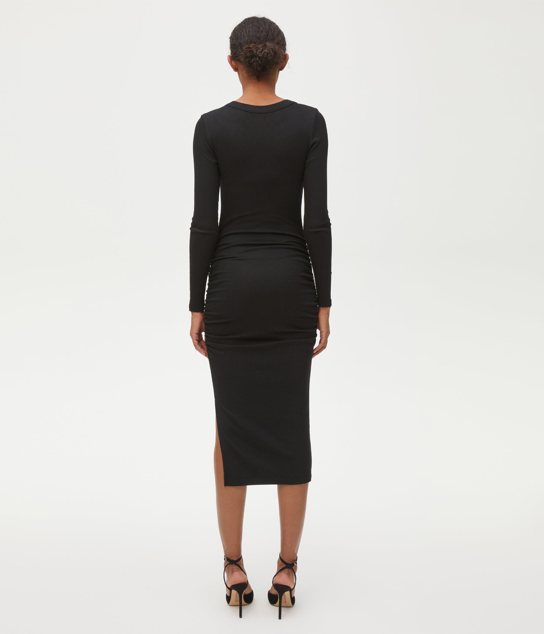 Nova Ribbed V-Neck Dress sold by Michael Stars product image thumbnail 3