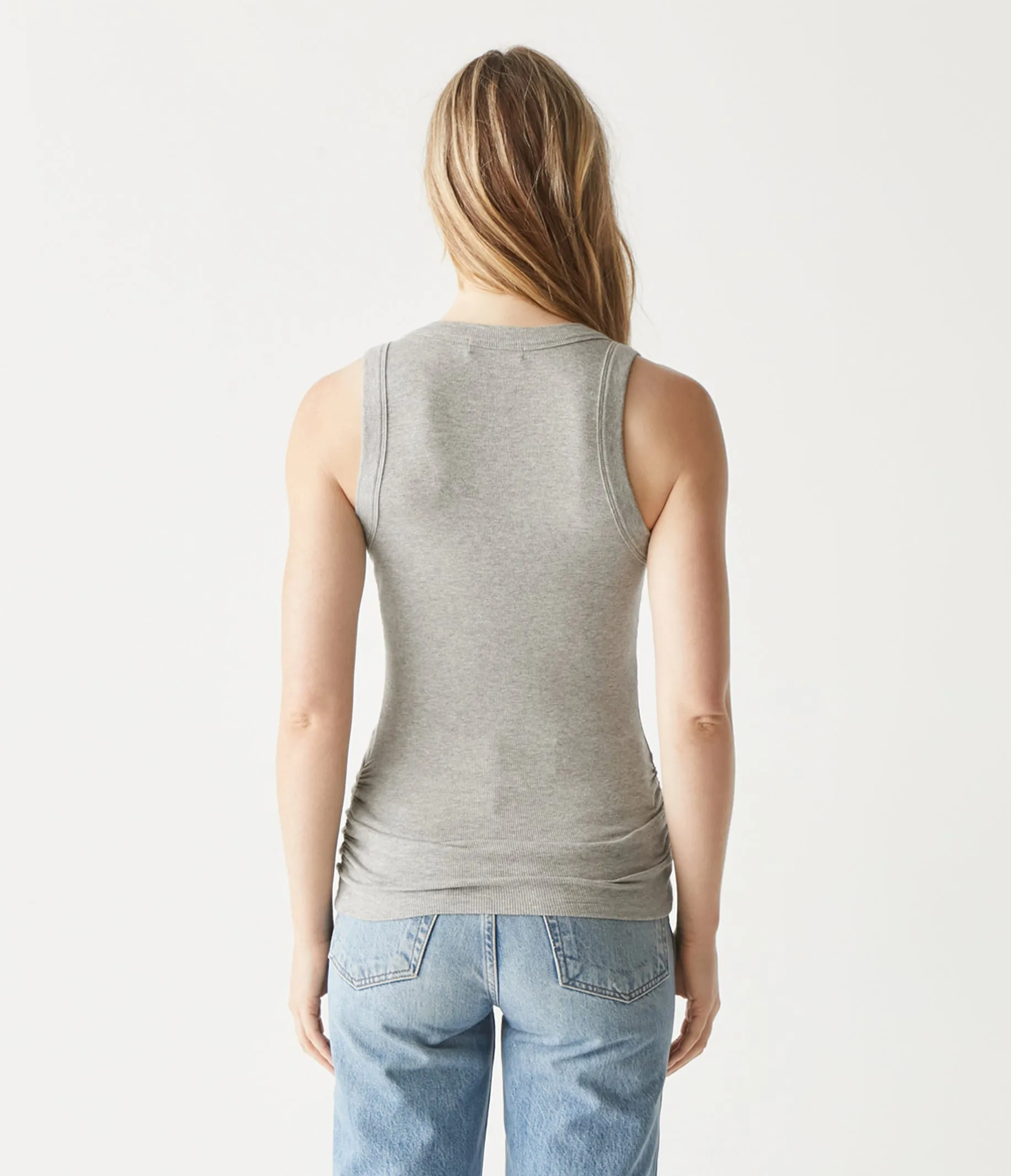 Micah Ribbed Scoop Neck Tank sold by Michael Stars product image thumbnail 4