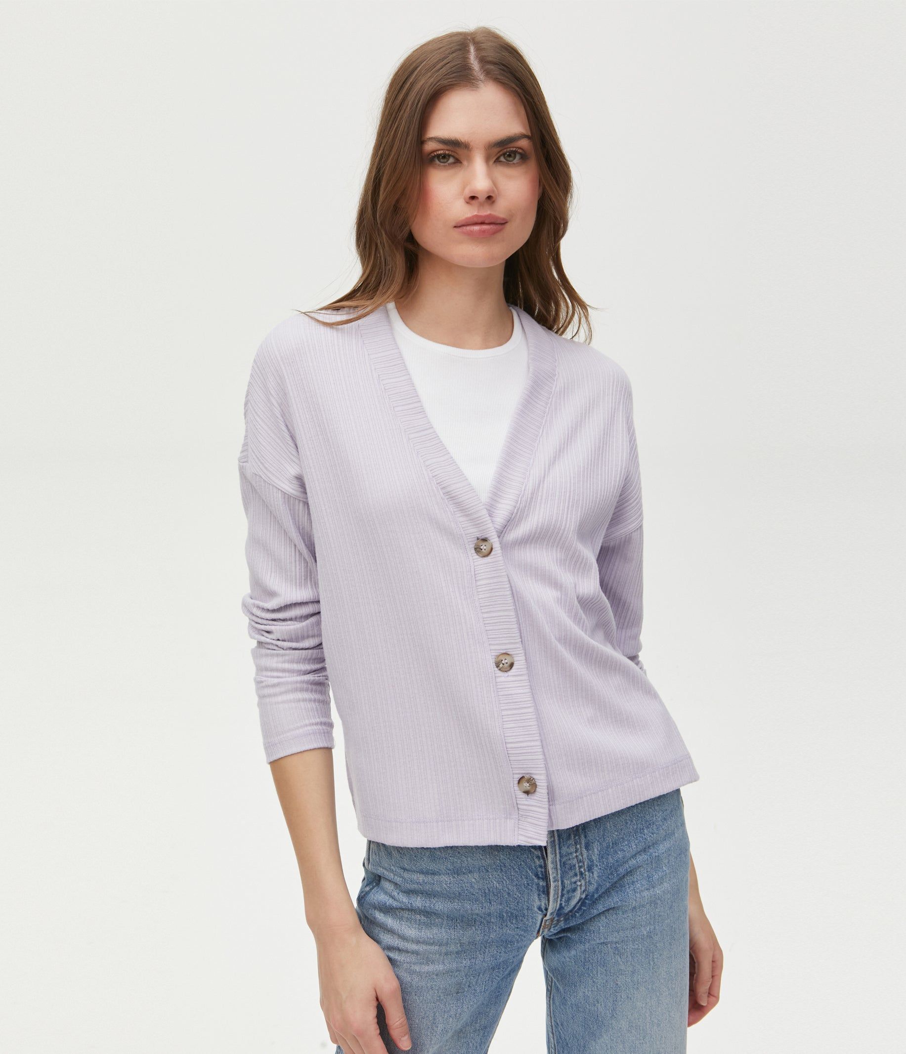 Ren Ribbed Cardigan sold by Michael Stars product image thumbnail 5