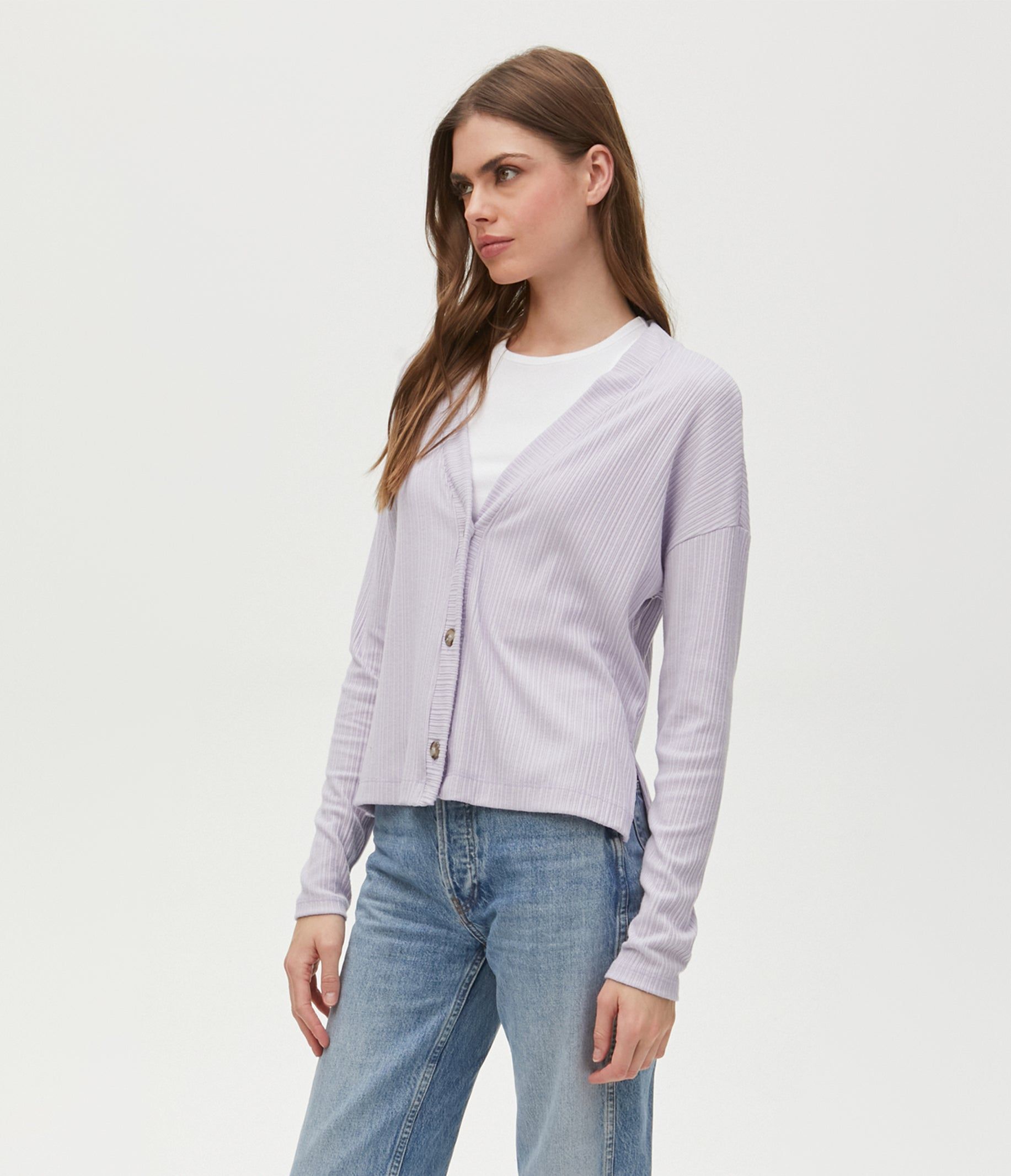 Ren Ribbed Cardigan sold by Michael Stars product image thumbnail 7