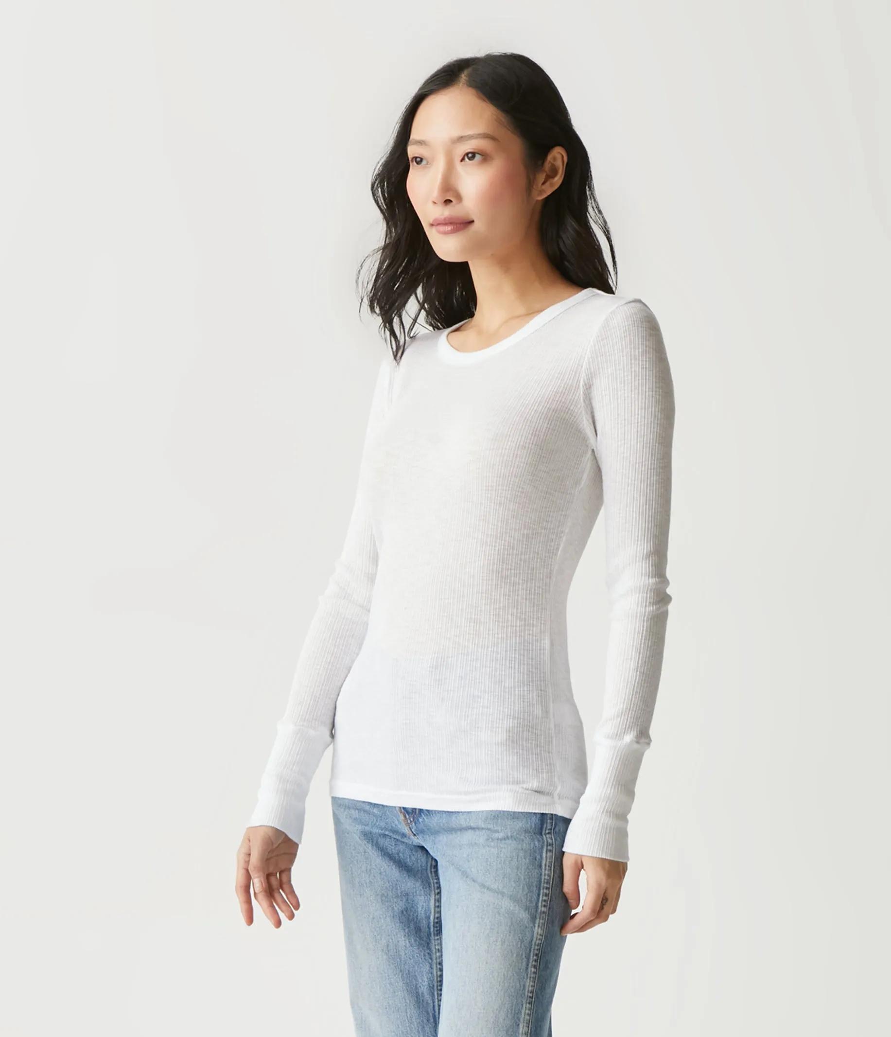 Harmonia Ribbed Tee sold by Michael Stars product image thumbnail 3