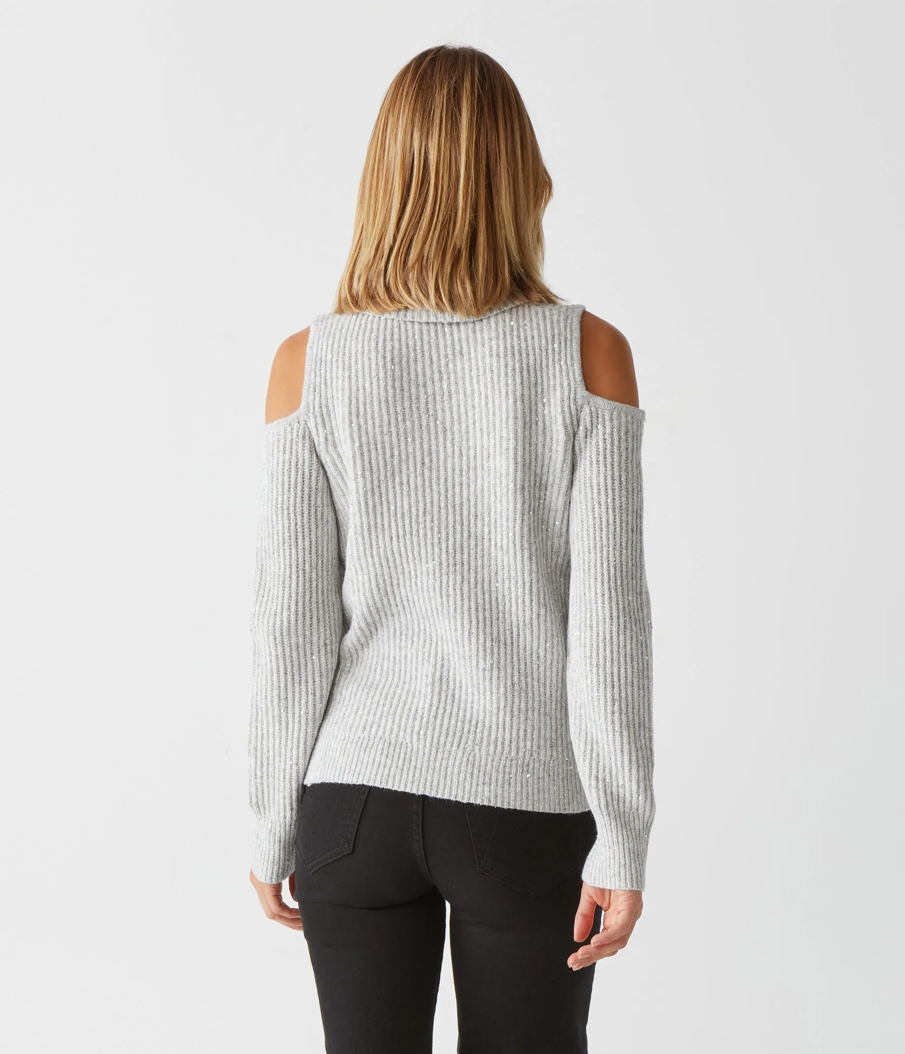 Elisabeth Cold Shoulder Sequin Sweater sold by Michael Stars product image thumbnail 4