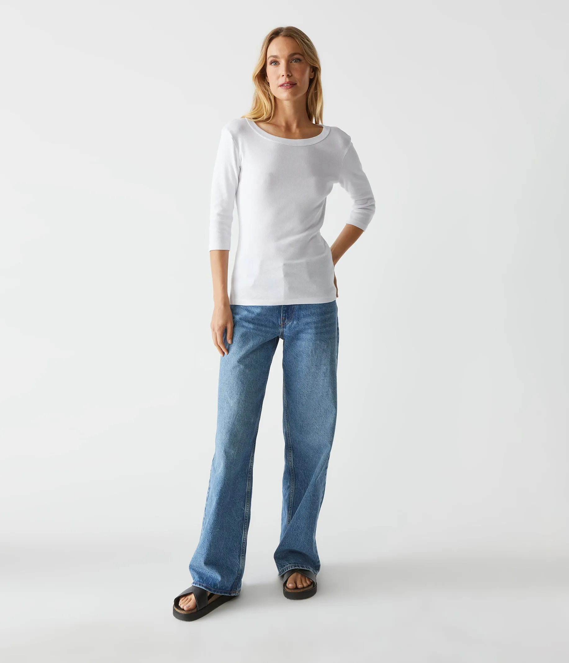 Dot 3/4 Sleeve Tee sold by Michael Stars product image thumbnail 3