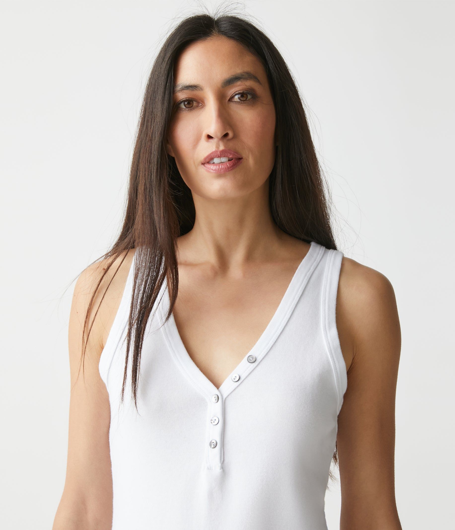 Luna Henley Tank sold by Michael Stars product image thumbnail 2