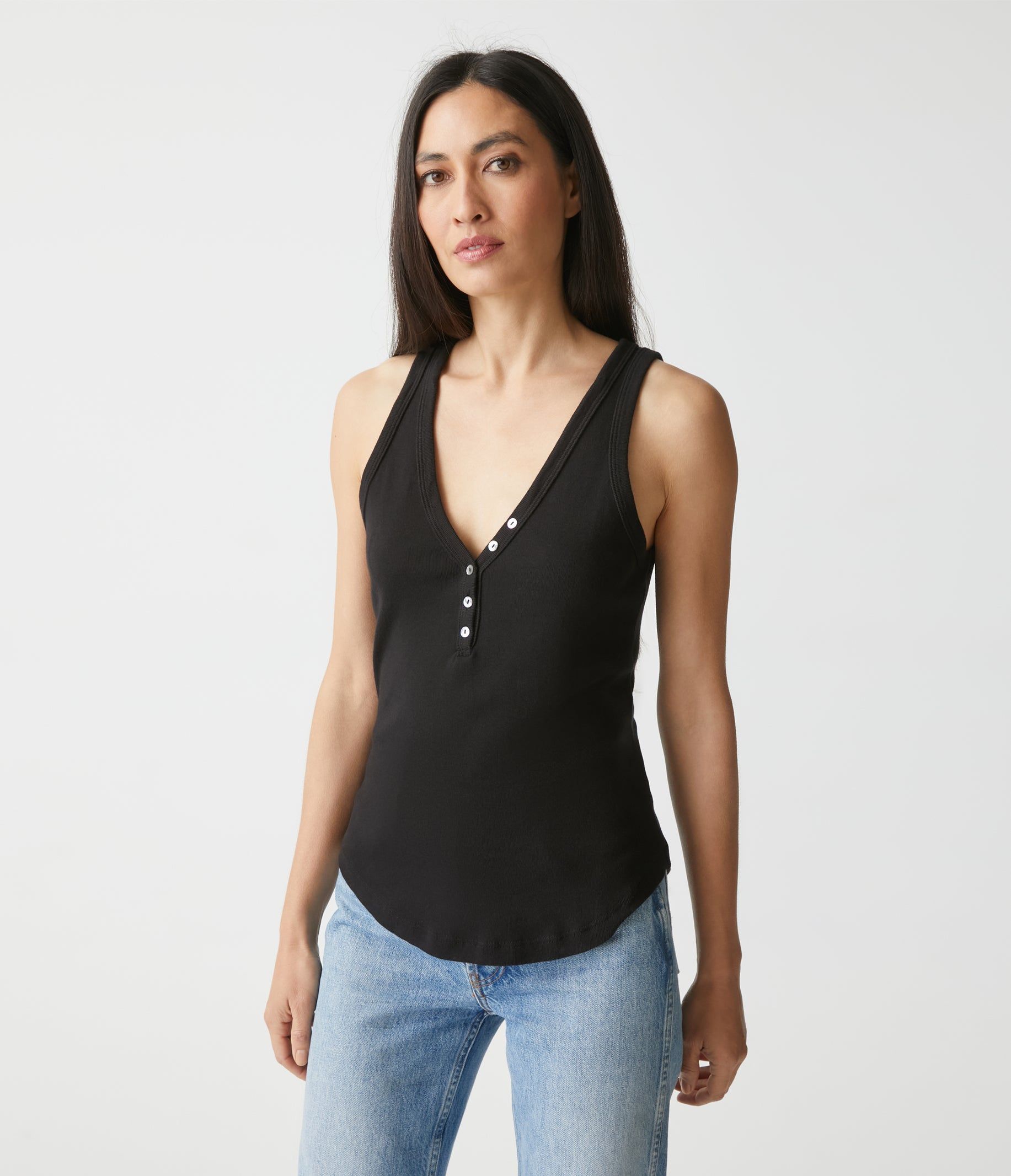 Luna Henley Tank sold by Michael Stars product image thumbnail 5