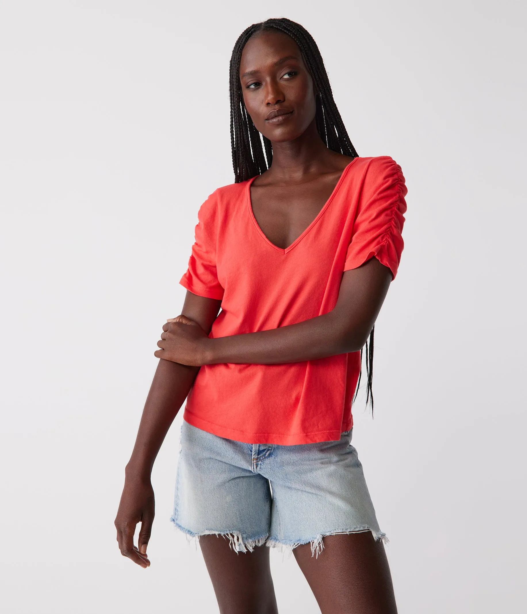 Josie Ruched Sleeve Tee sold by Michael Stars product image thumbnail 5