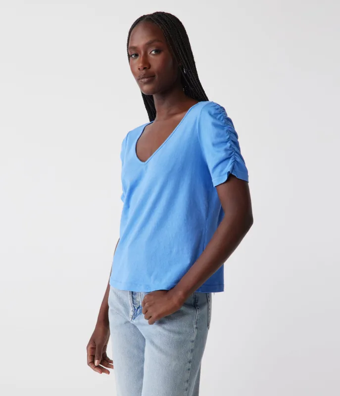 Josie Ruched Sleeve Tee sold by Michael Stars