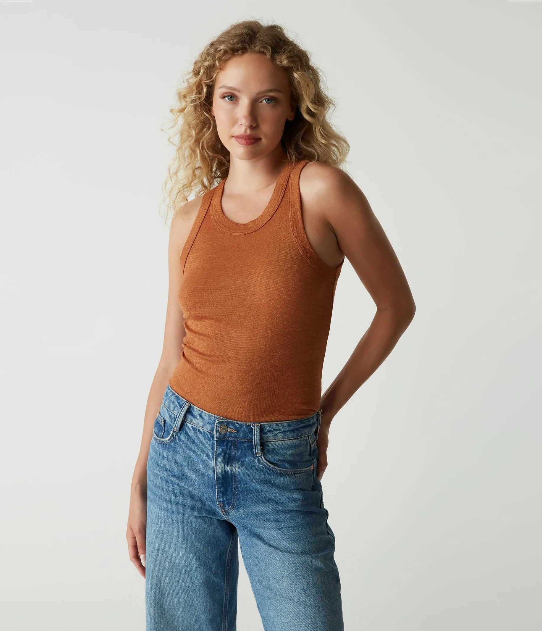 Paloma Shine Tank sold by Michael Stars