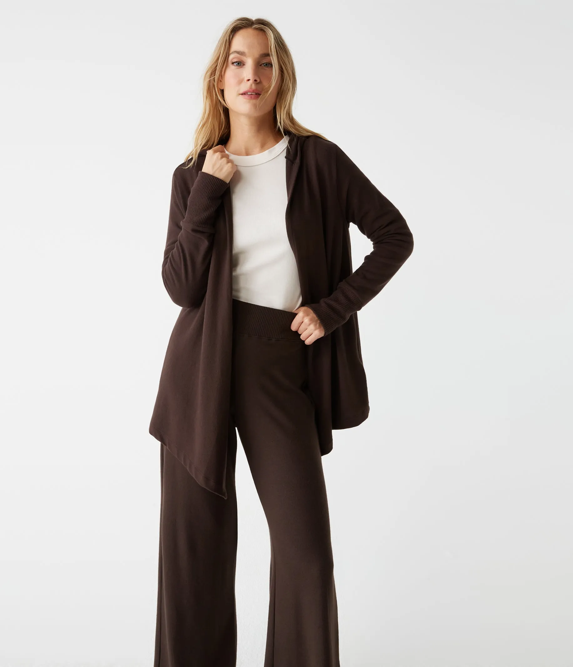 Gabbi Open Hooded Cardigan sold by Michael Stars