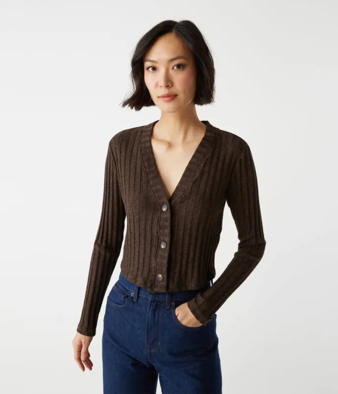 Ellis Cropped Cardigan sold by Michael Stars