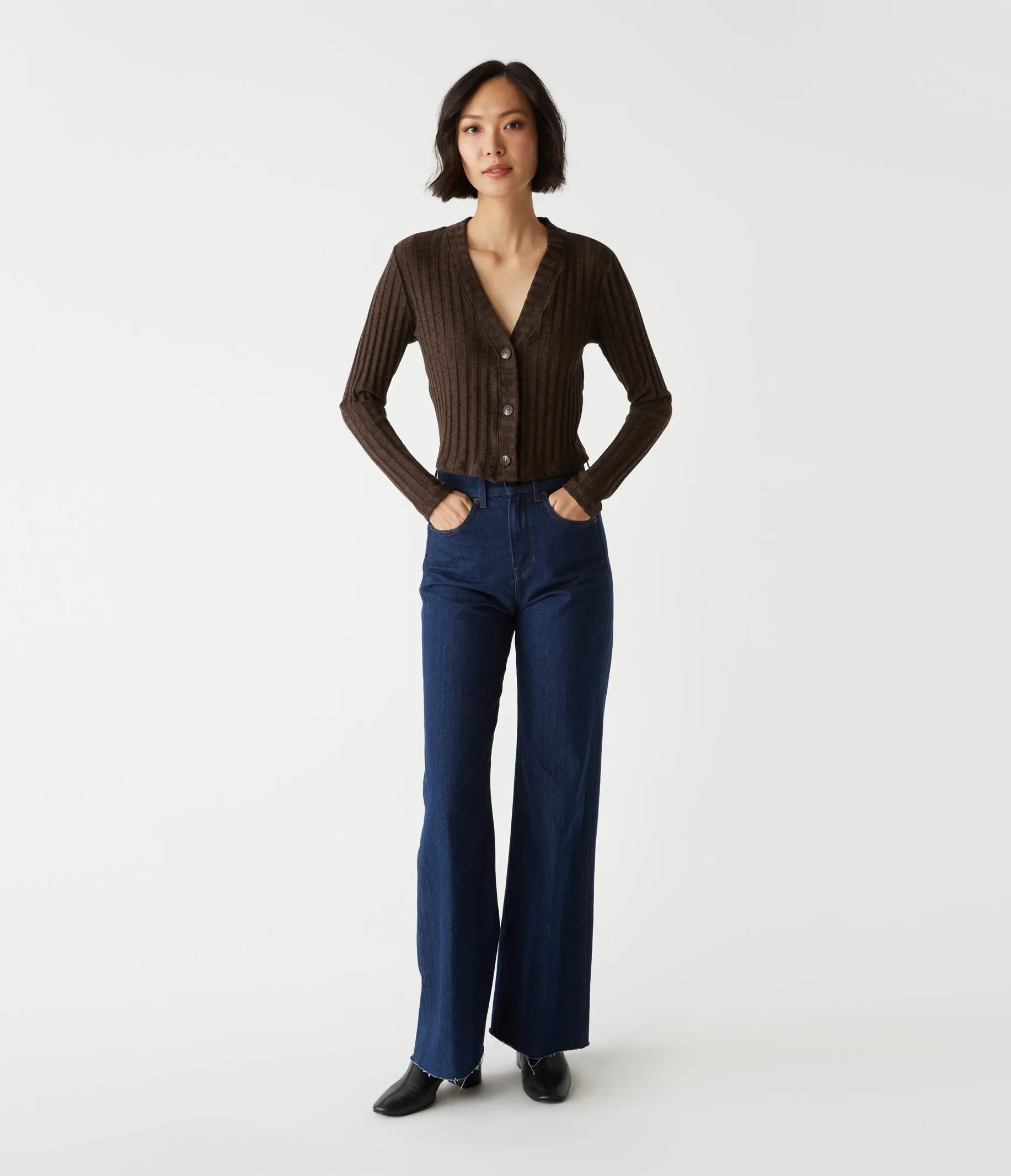 Ellis Cropped Cardigan sold by Michael Stars product image thumbnail 2