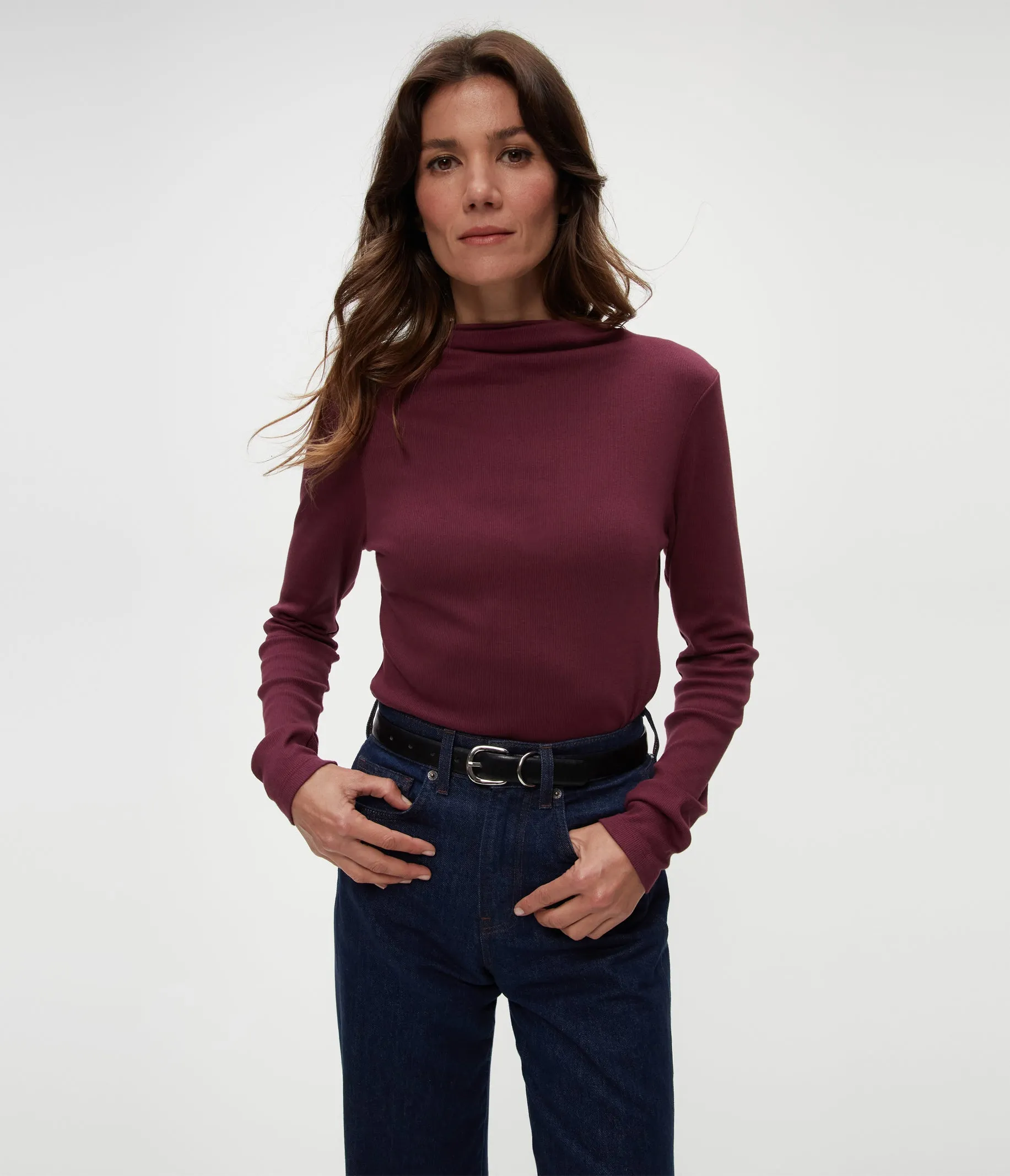 Janine Mock Neck Top sold by Michael Stars product image thumbnail 5